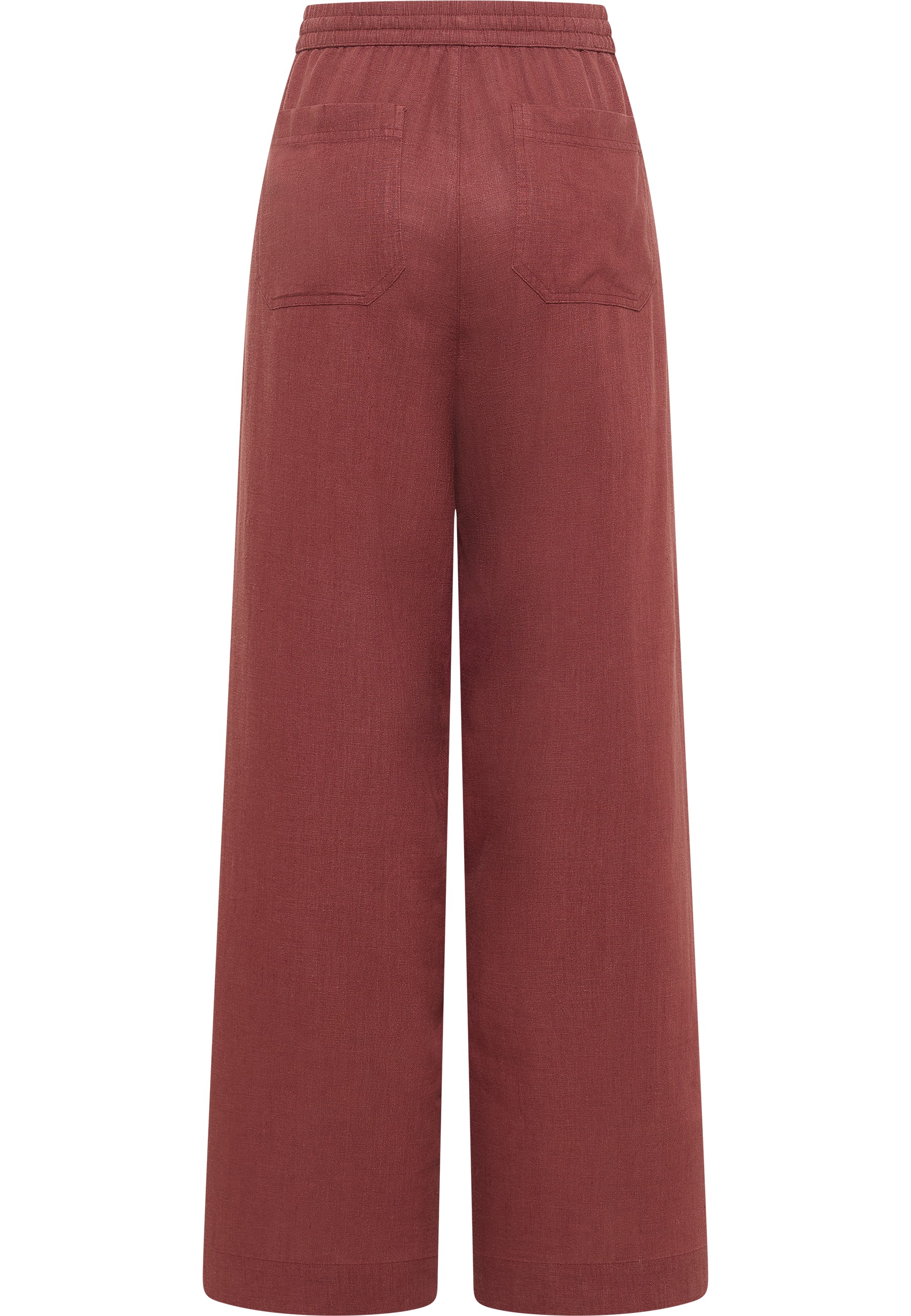 hose, culotte, weite beine, leinen, rauchrot