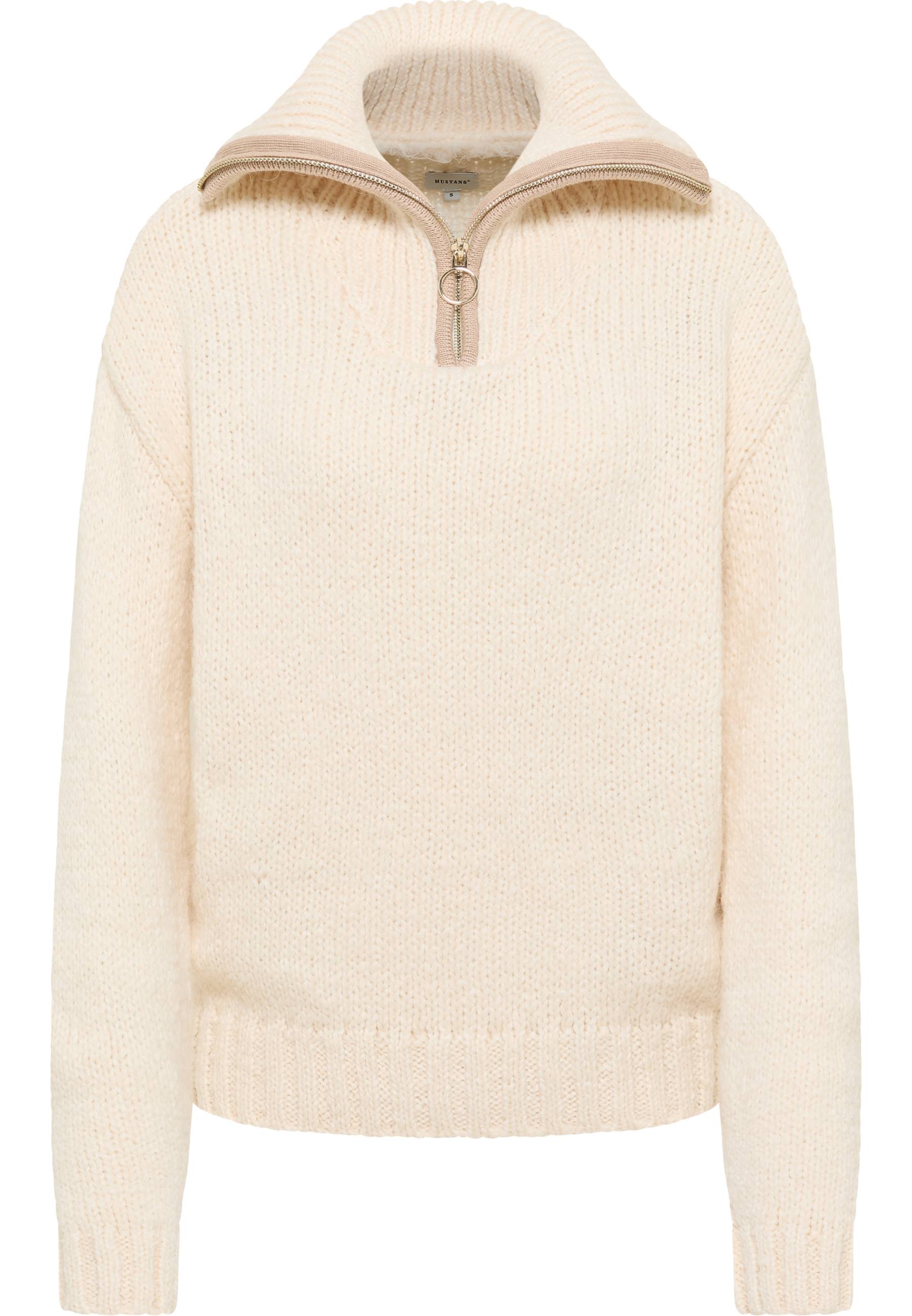 Mustang Damen Langarmpullover Style Madera, offwhite