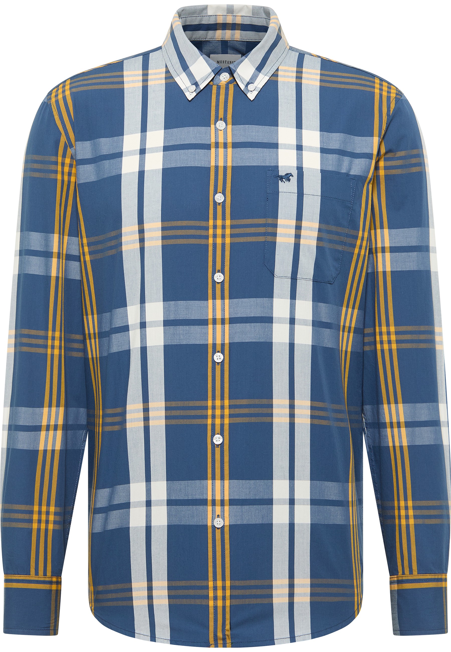 Mustang Herren Langarmhemd Style Chester, bunt