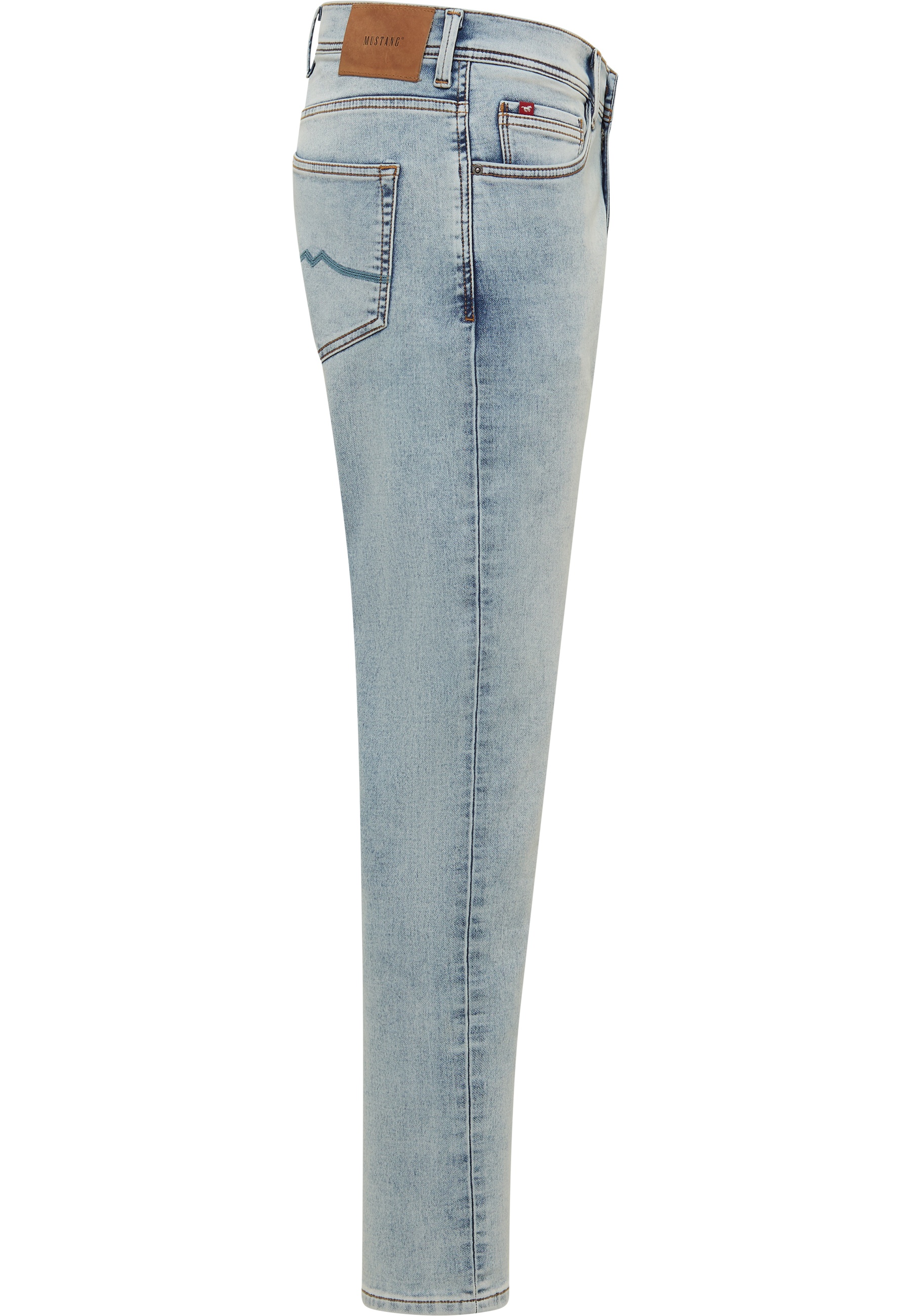 jeans, Denim, leichte Waschung, Beinweite, Gesäßtasche Design