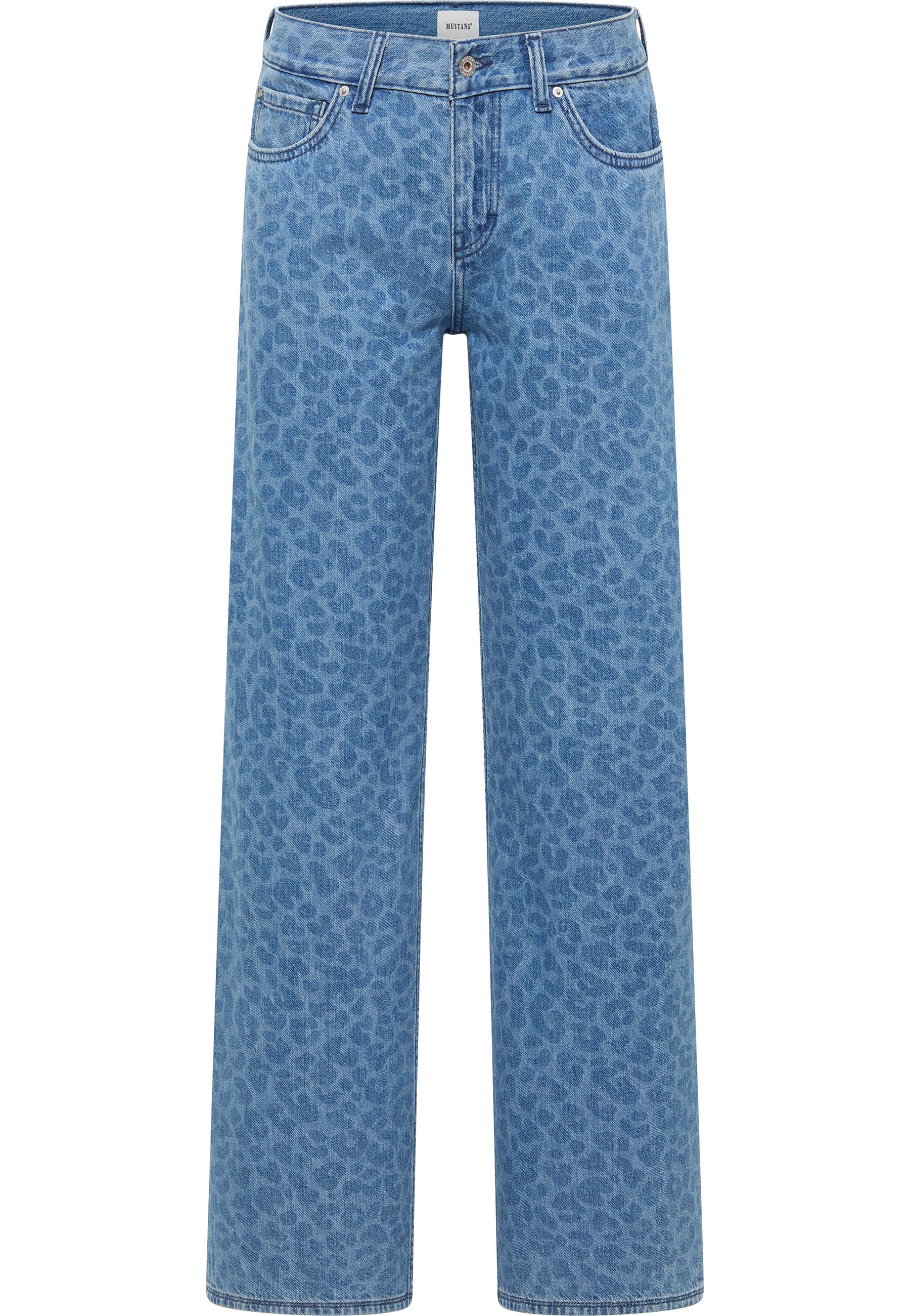 Mustang Damen Jeans Style Medley Wide Leg, blau mittel