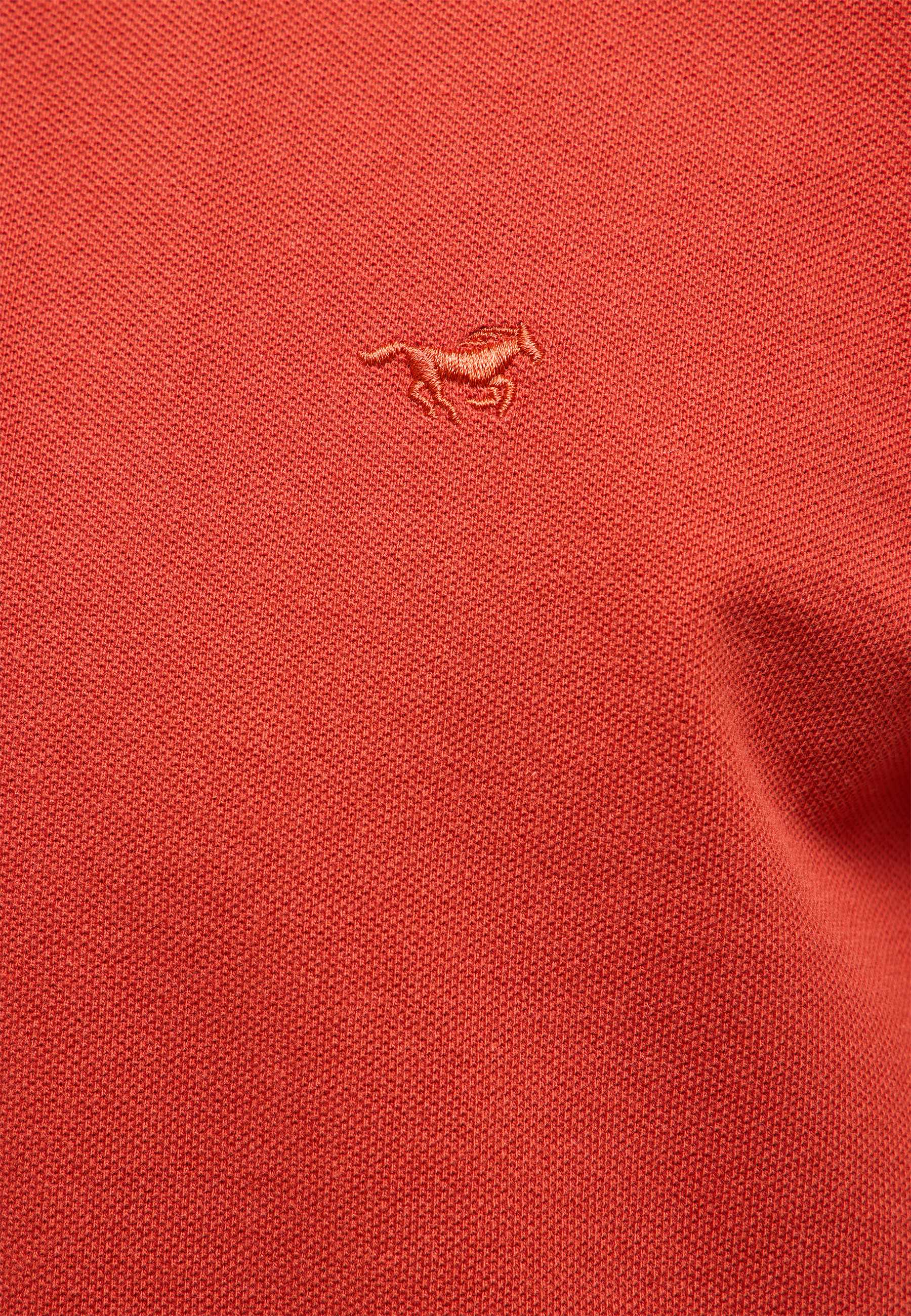 polohemd, rot, emblem, strickstoff, pferde-logo