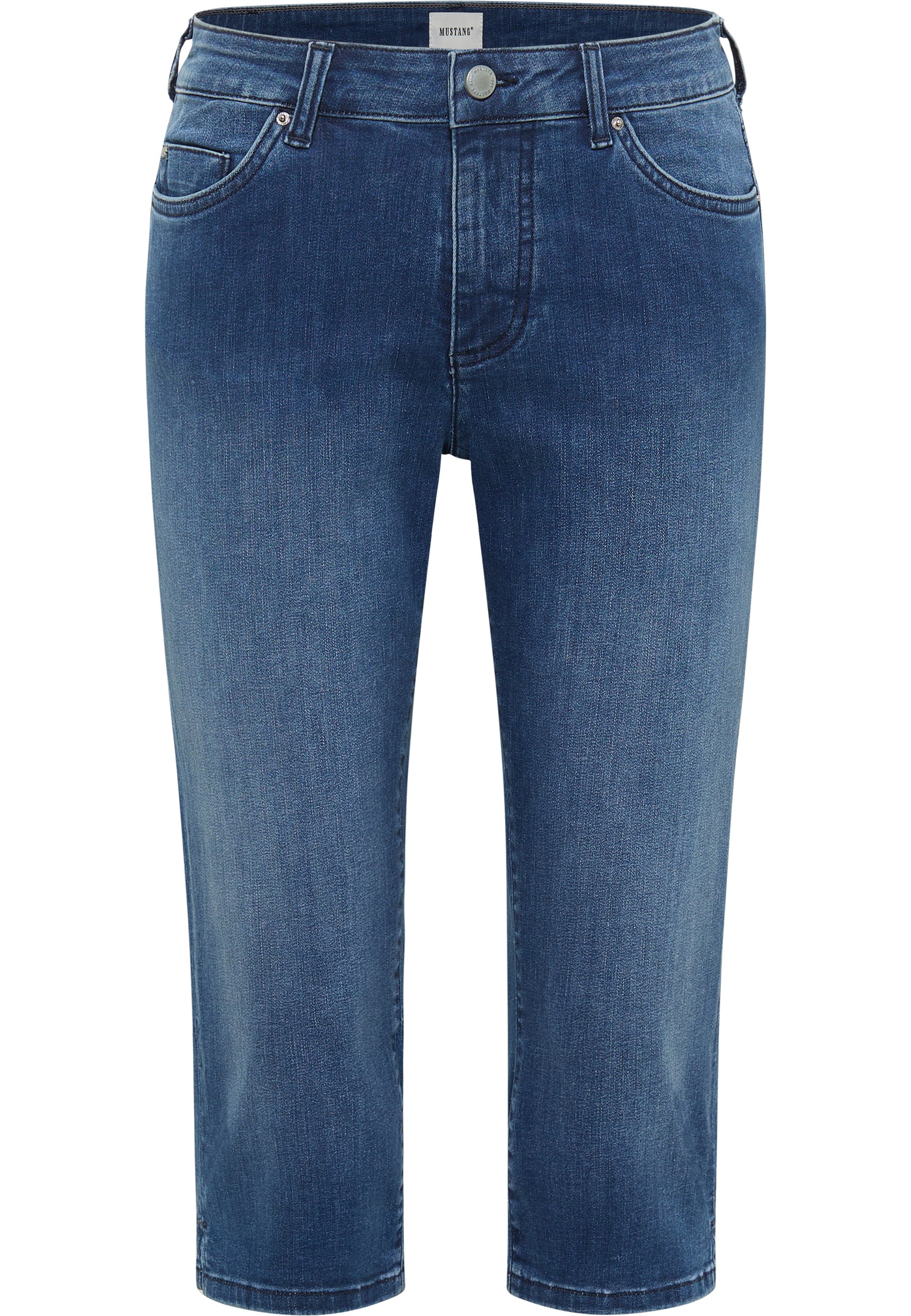 Mustang Damen Jeans-Capri Style Capri, dunkelblau
