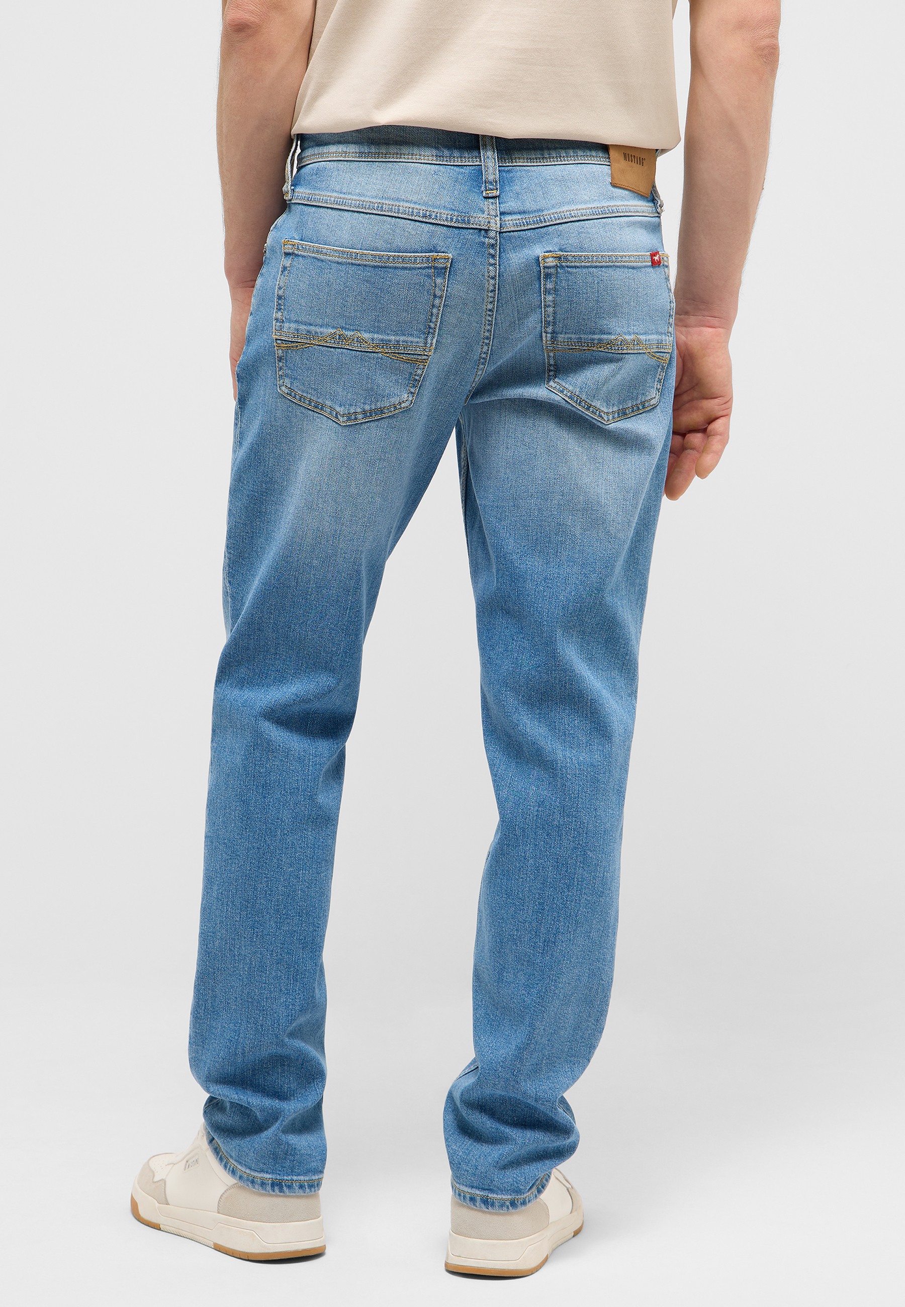 jeans, blaue jeans, Hintertaschen, Denim, leicht gerade Bein