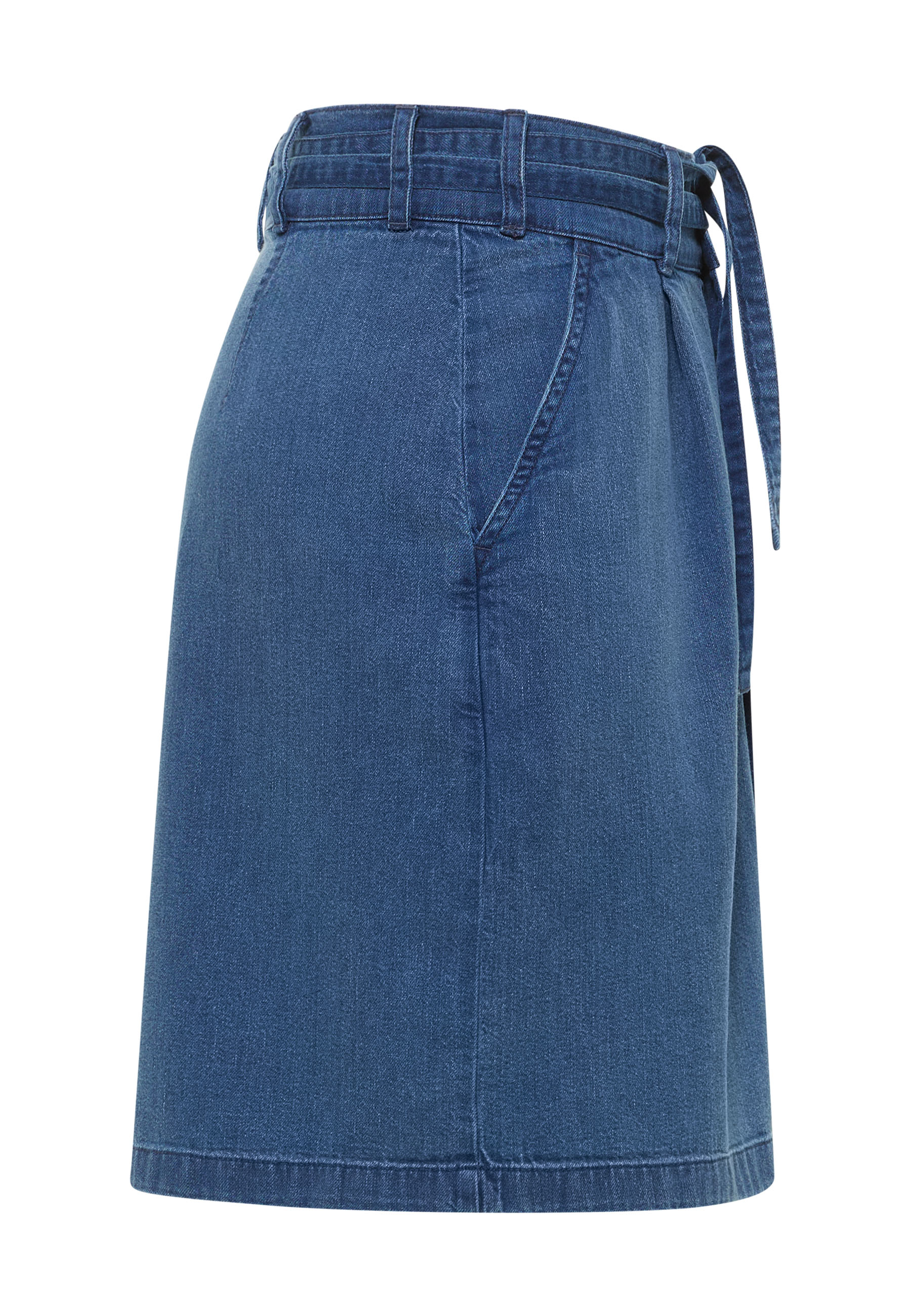 Jeansrock, Weite, Gürtel, A-Linien, Dunkelblau