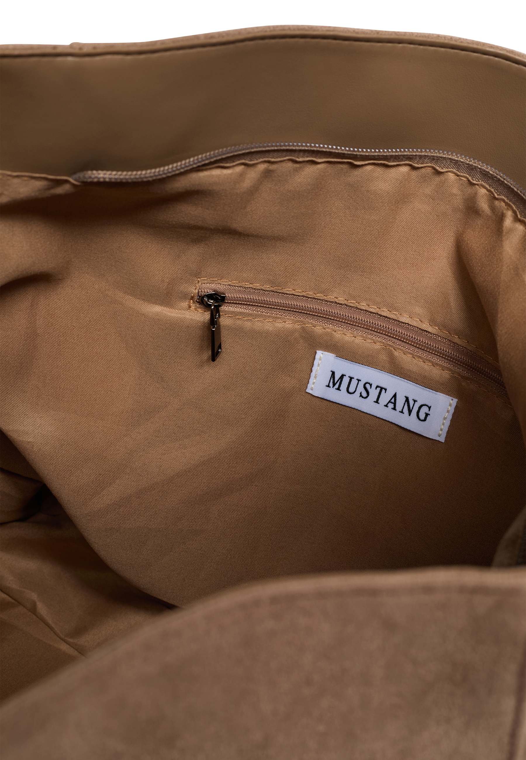 tote bag, cotton, beige, zipper pocket, inner lining