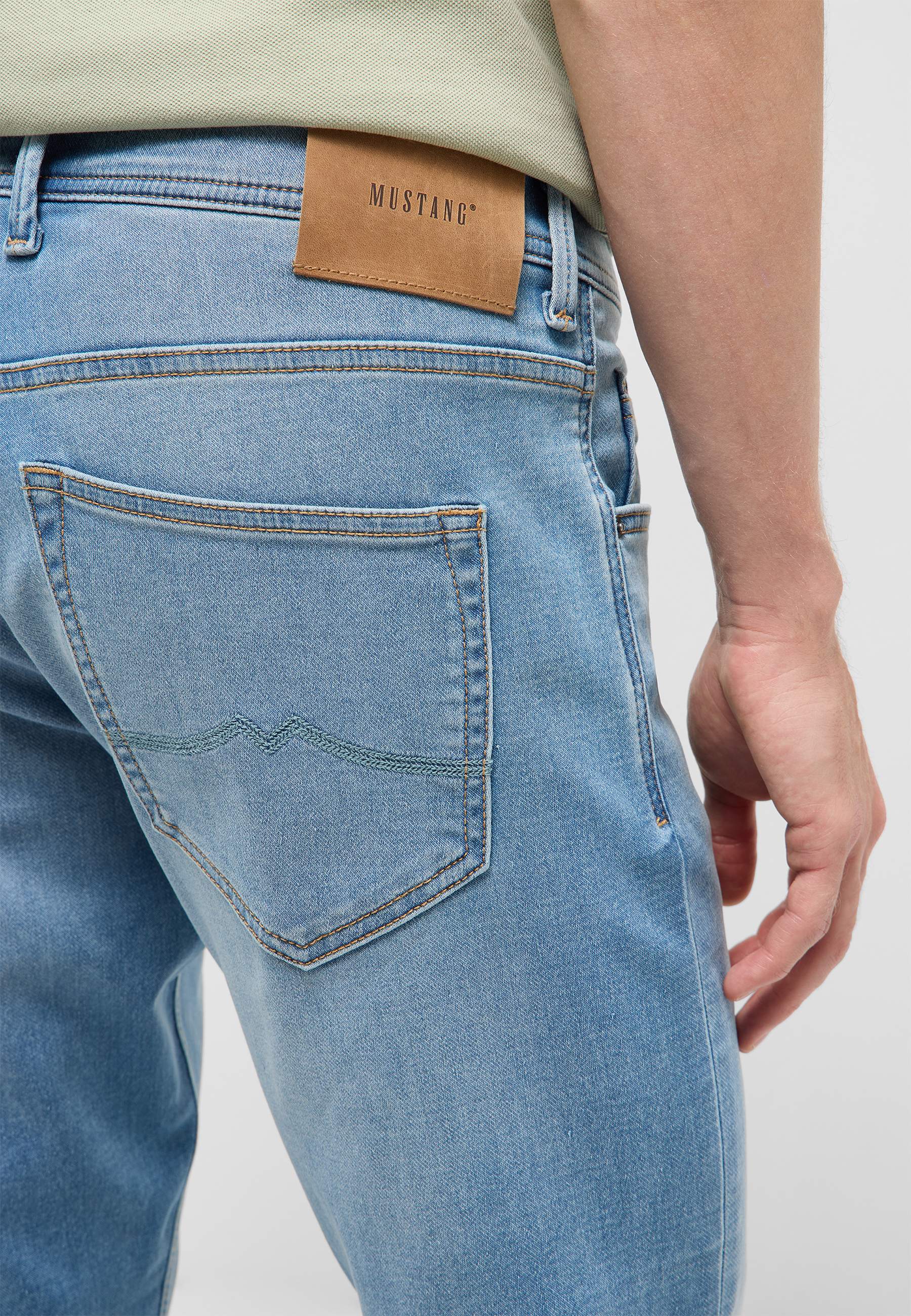 jeans, back pocket, Denim, hellblau, Gürtelschlaufen