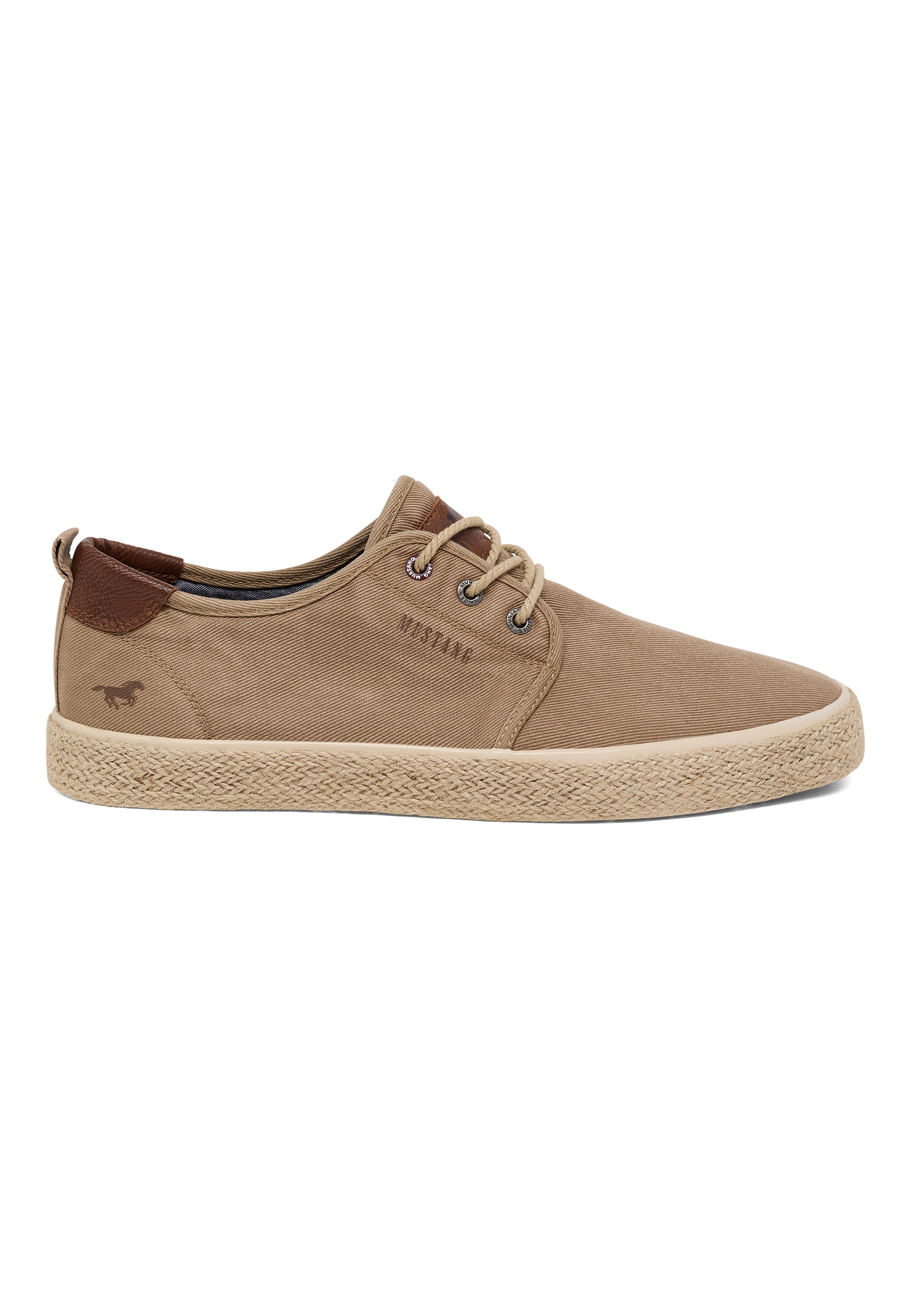 Sneaker, Laufschuh, Canvas, Beige, Gummi-Sohle