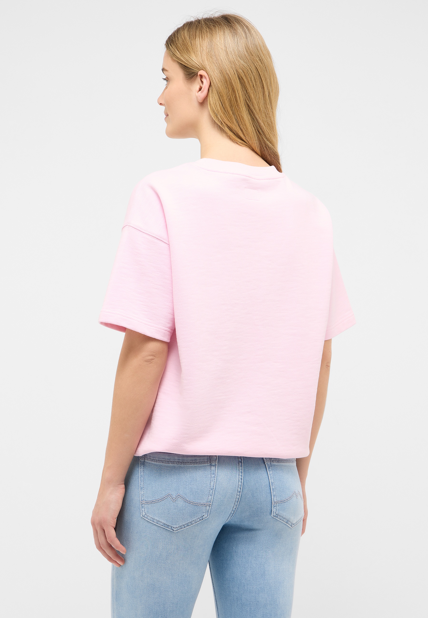 t-shirt, pink, oversized, kurzarm, baumwolle