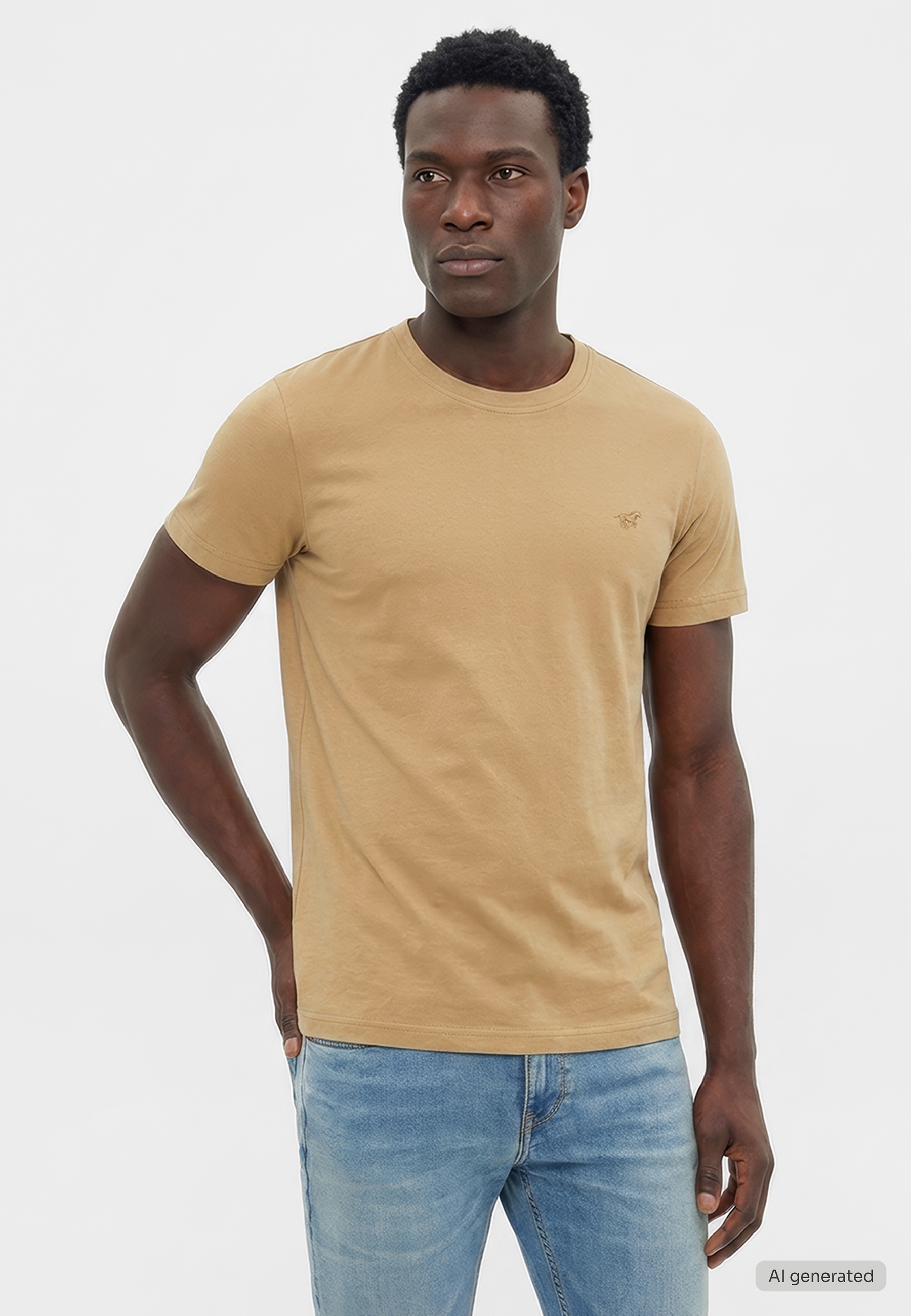 mit feiner Rippstruktur im Slim Fit