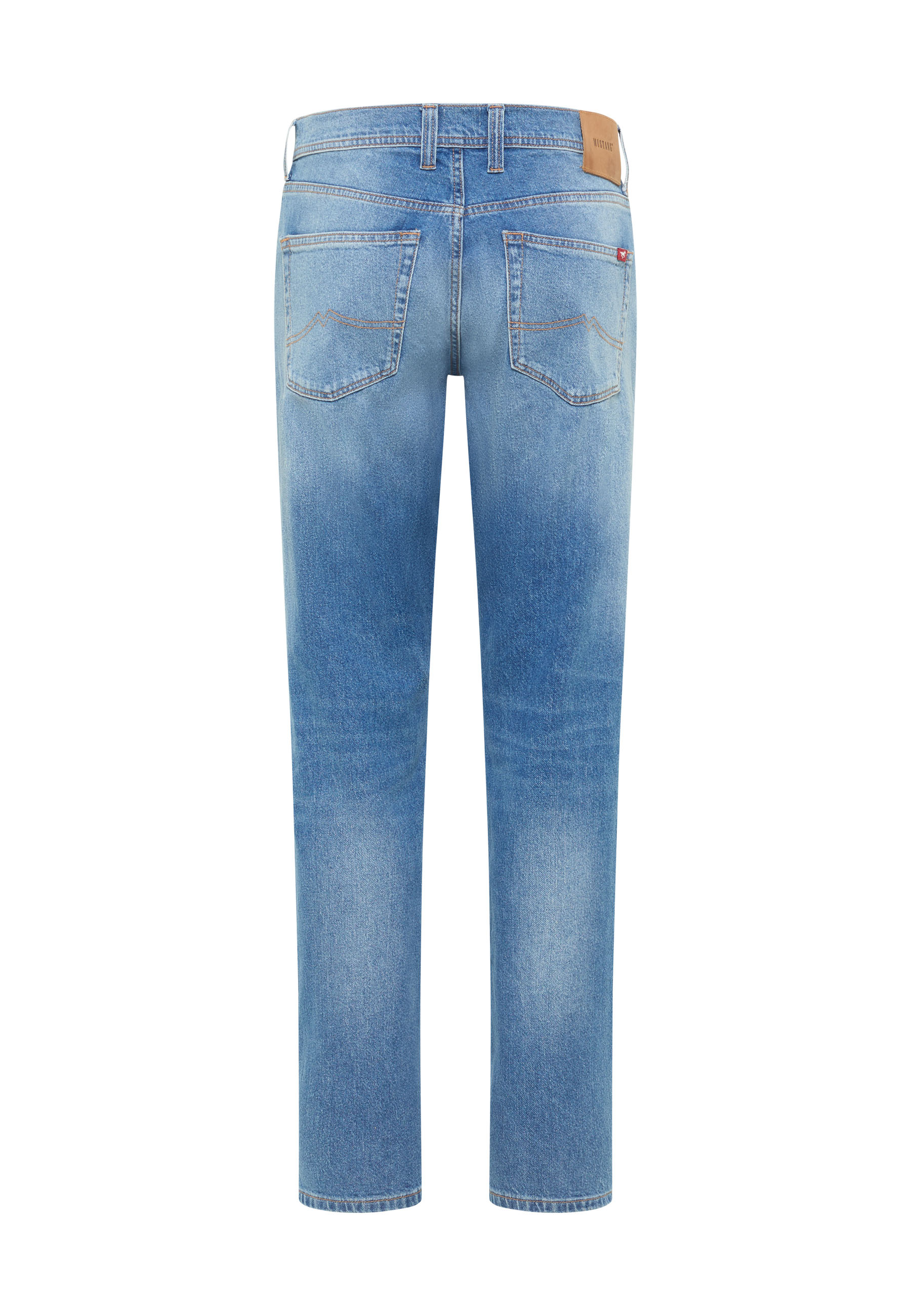 jeans, blauer Denim, Rückseite, Hosentaschenjeans, Stonewash-Optik