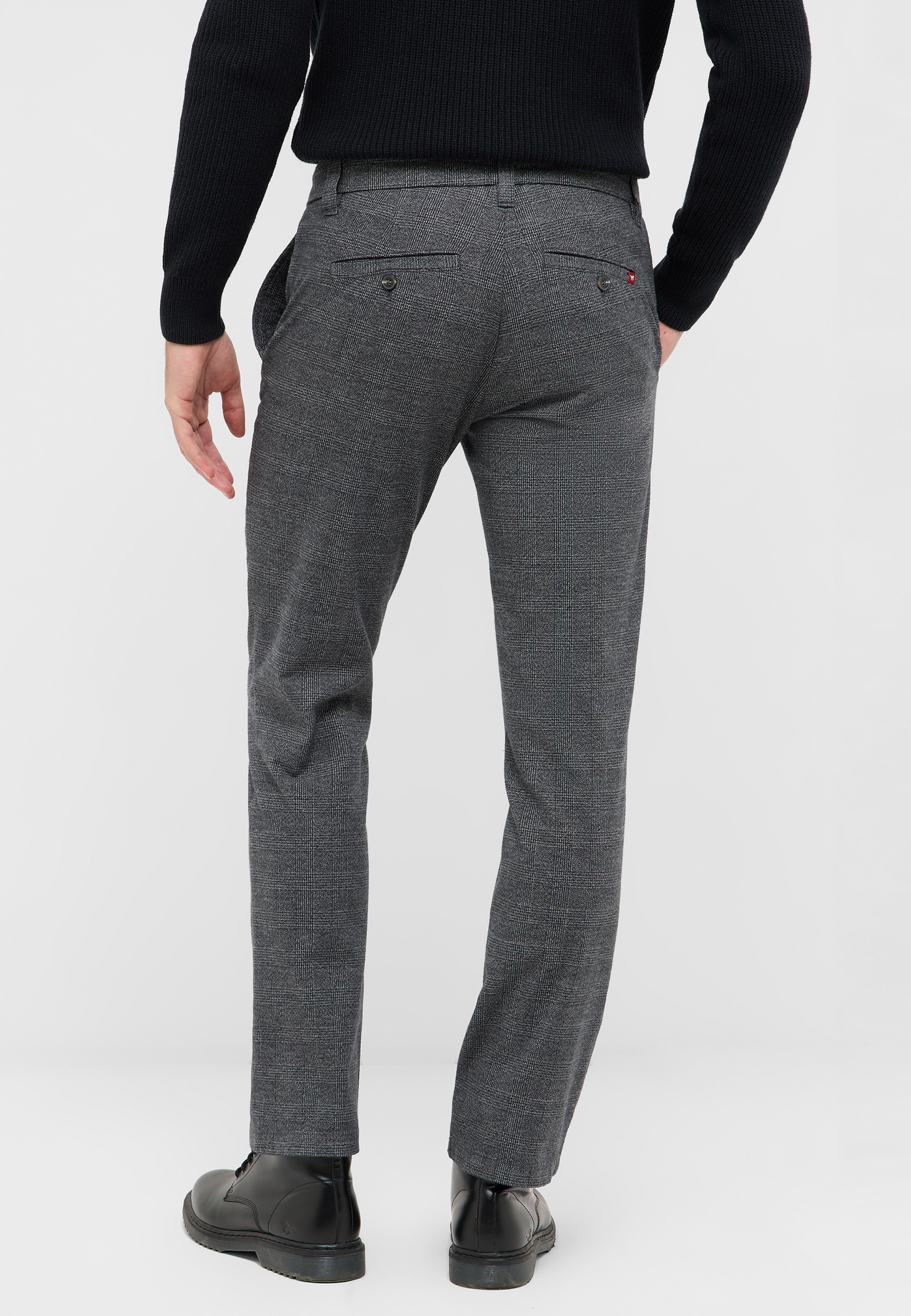 Hose, Chino, Herren, Grau, Rückentaschen