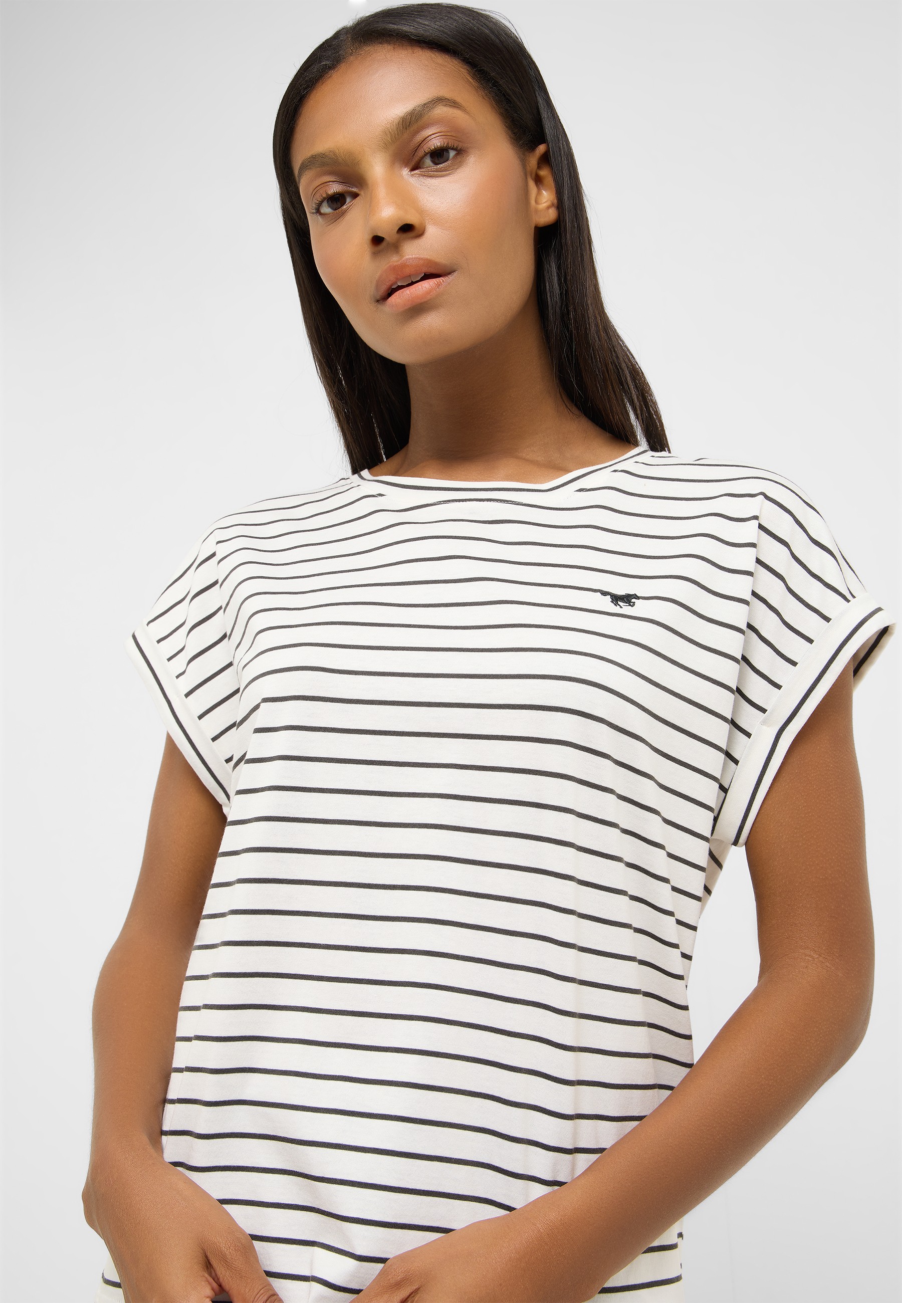 Tee, Streifenshirt, Bretonisches Oberteil, Kurzarm, Streifen