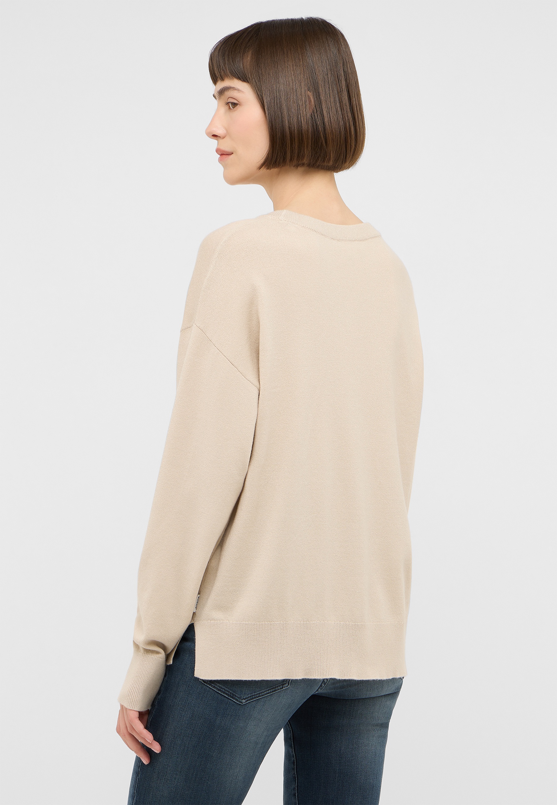 beigees Sweatshirt, oversized Pullover, Knitwear, Langarm, Rundhals