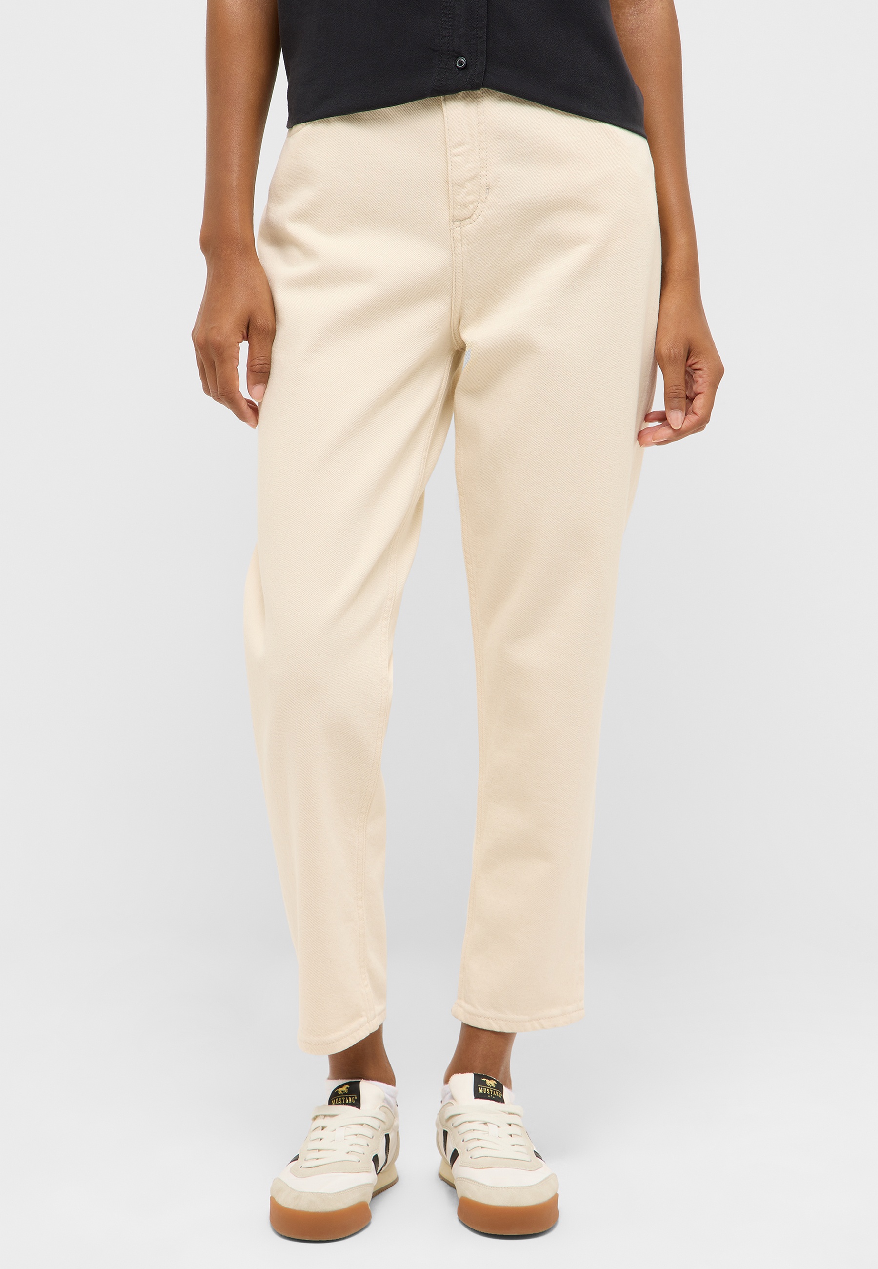Chinohose, Beige, Knöchellang, Gummisohlen-Schuh?, Material?