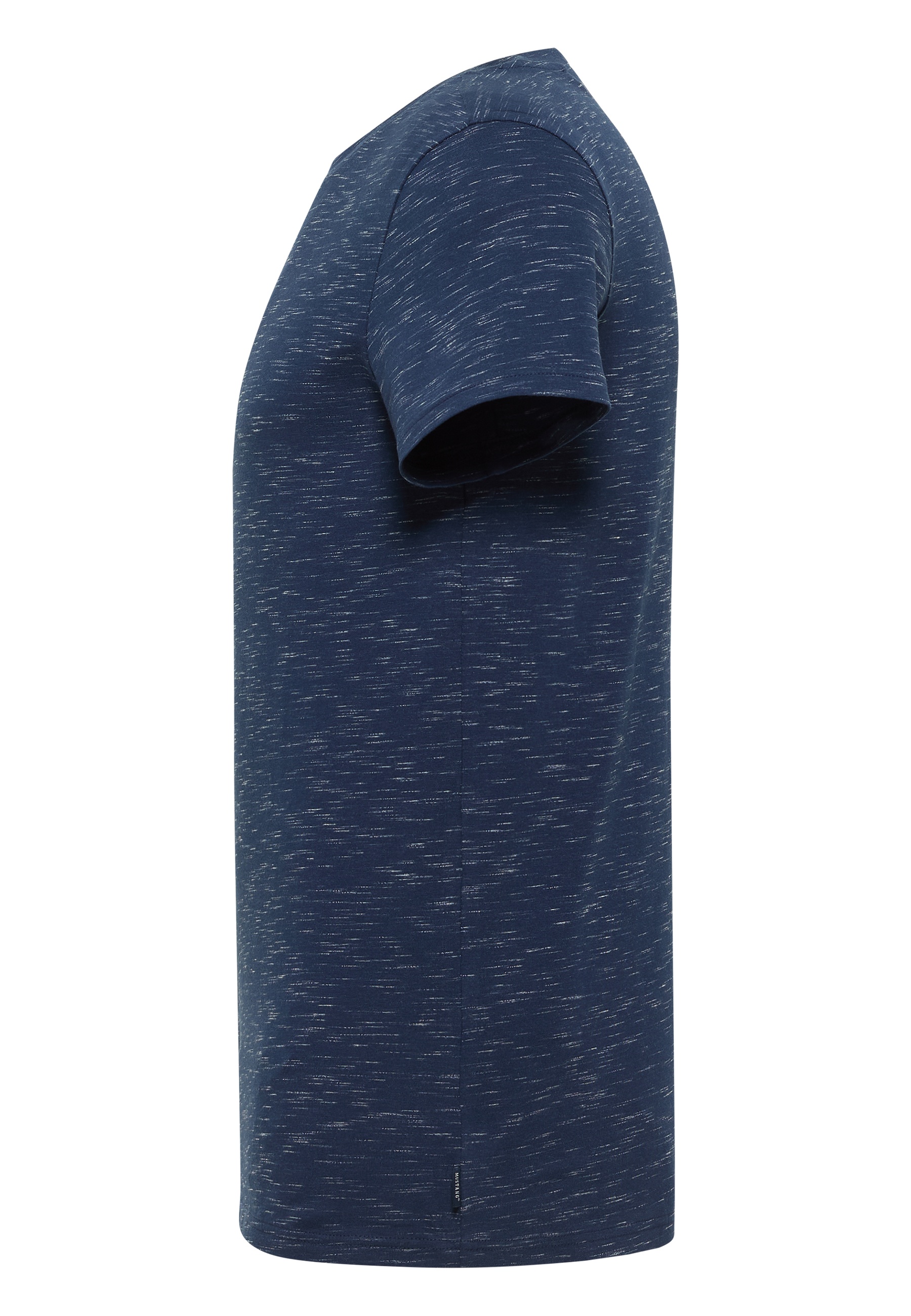 T-Shirt, Kurzarm, Stoffmischung, Blau, Rundhalsausschnitt