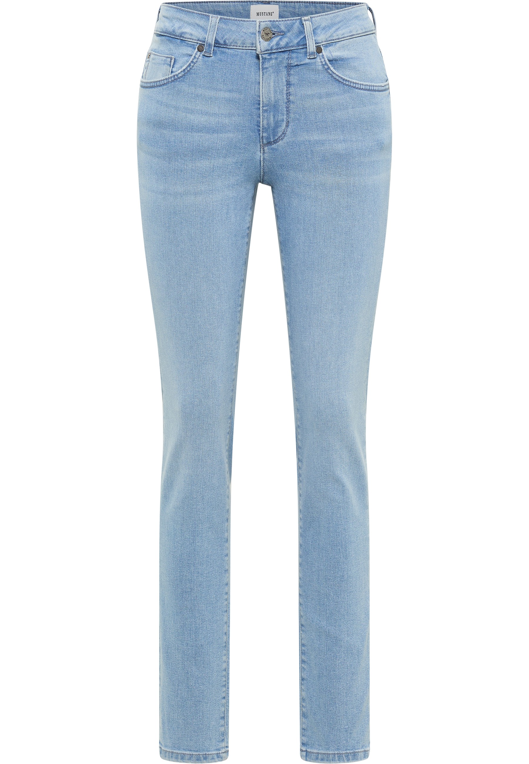 Jeans, Light wash, Straight leg, Five-pocket, Midrise