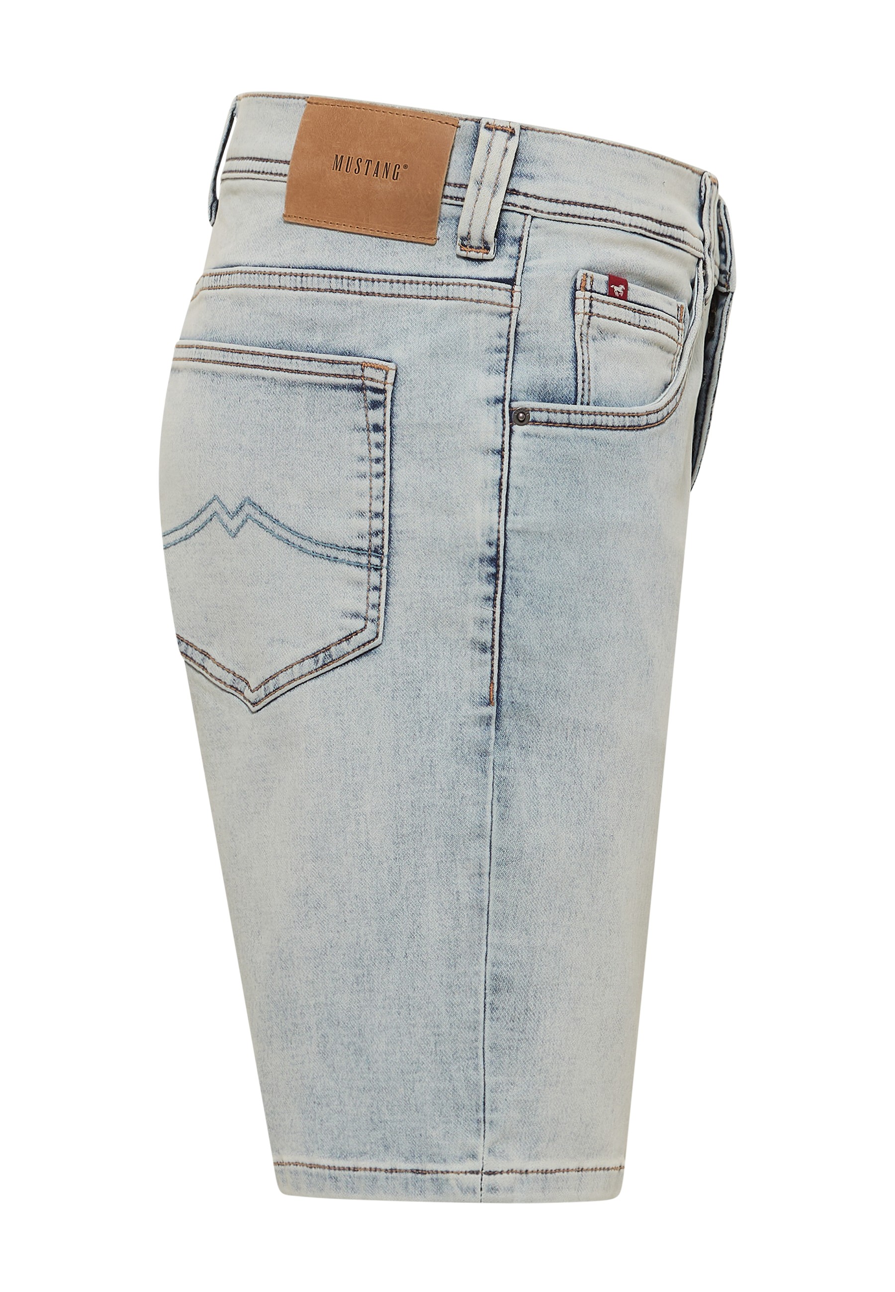 Jeans, Denim, Hellblau, Hintertasche, Mustang-Patch