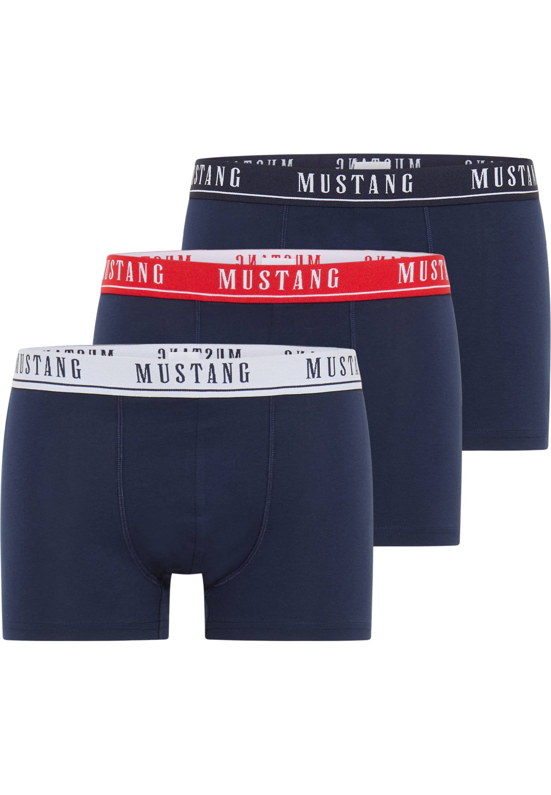 Boxershorts, Unterwäsche, Marineblau, elastischer Bund, Mustang