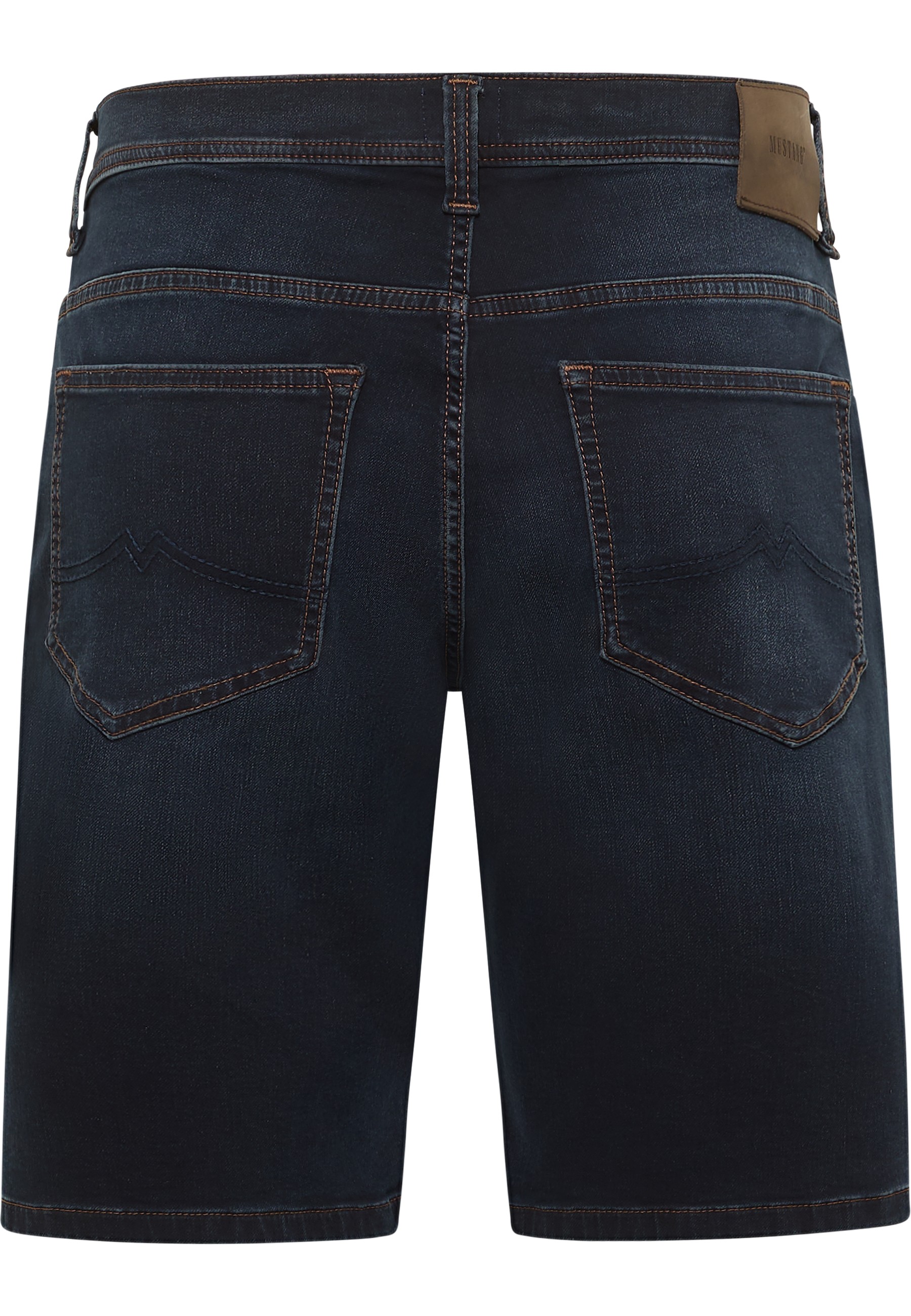 Shorts, Denim, Back pockets, Dark wash, Belt loop