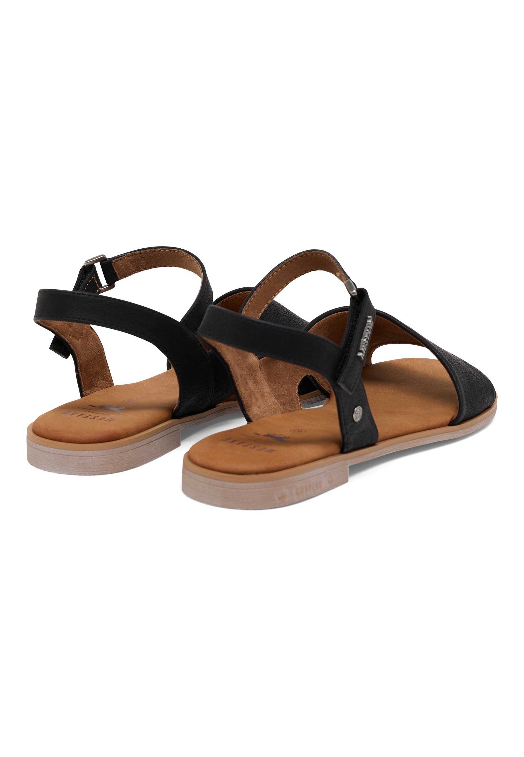 Sandalen, Schwarz, Gürtelriemen, Sandal, Lederoptik
