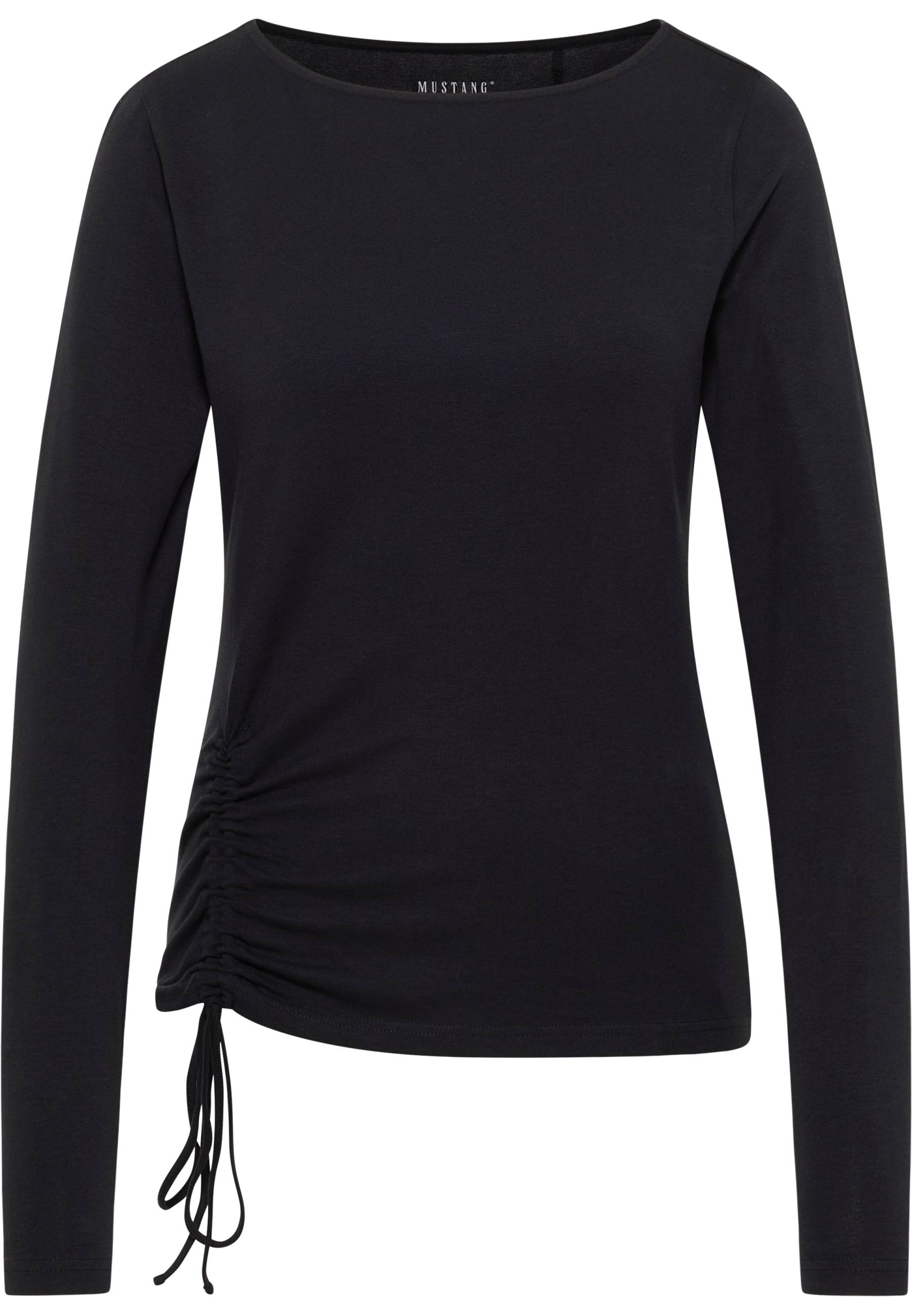 Mustang Damen Langarmshirt Style Hayley, schwarz