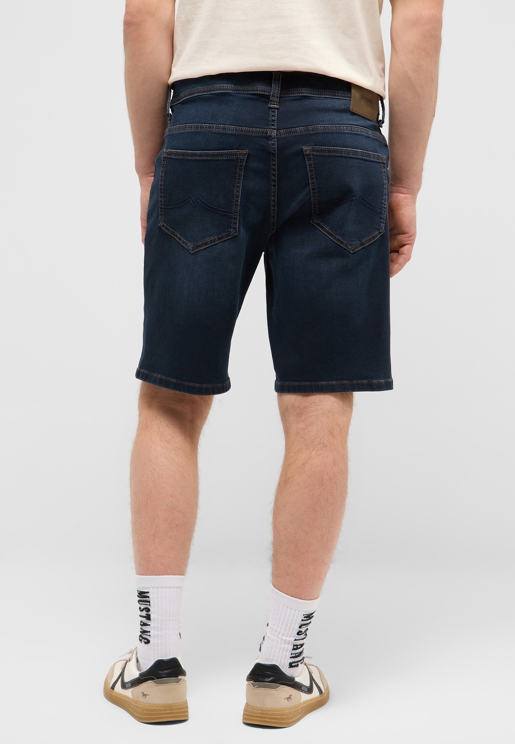 jeansshorts, Denim, Hintertaschen, Nachtwäsche, Knielang