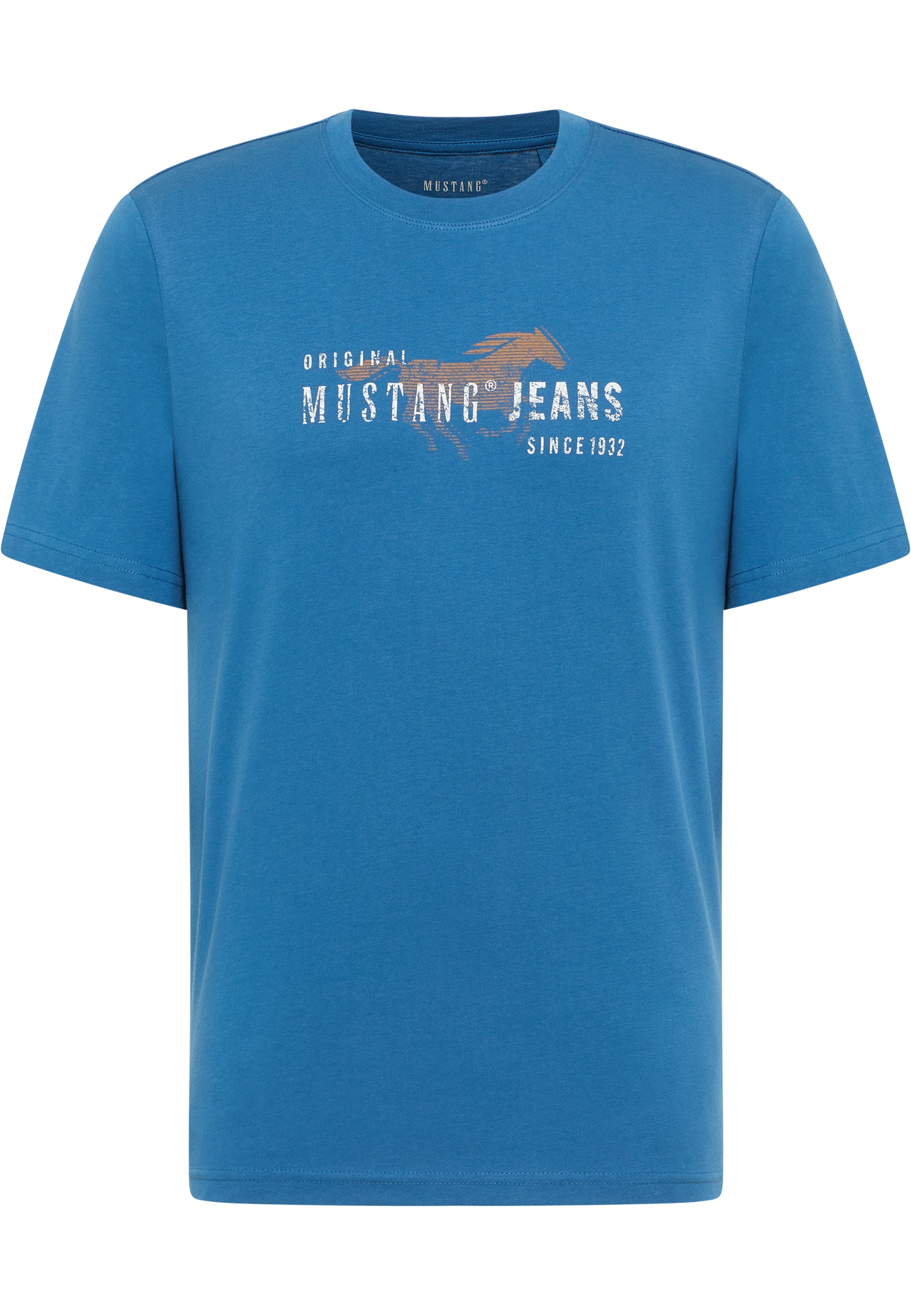 Mustang Herren T-Shirt Style Austin, mittelblau