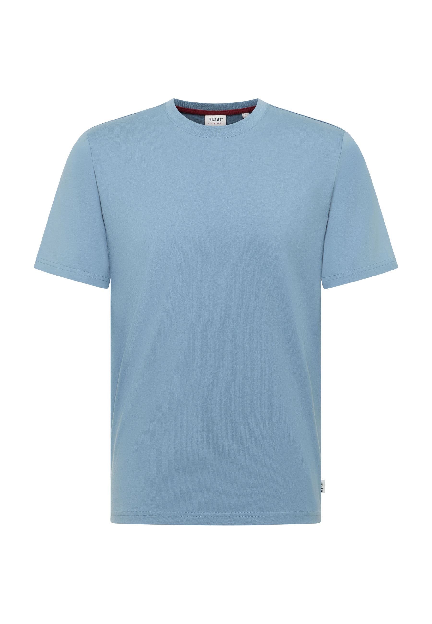 Tee, Kurzarm, Unifarben, Baumwolle, Hellblau