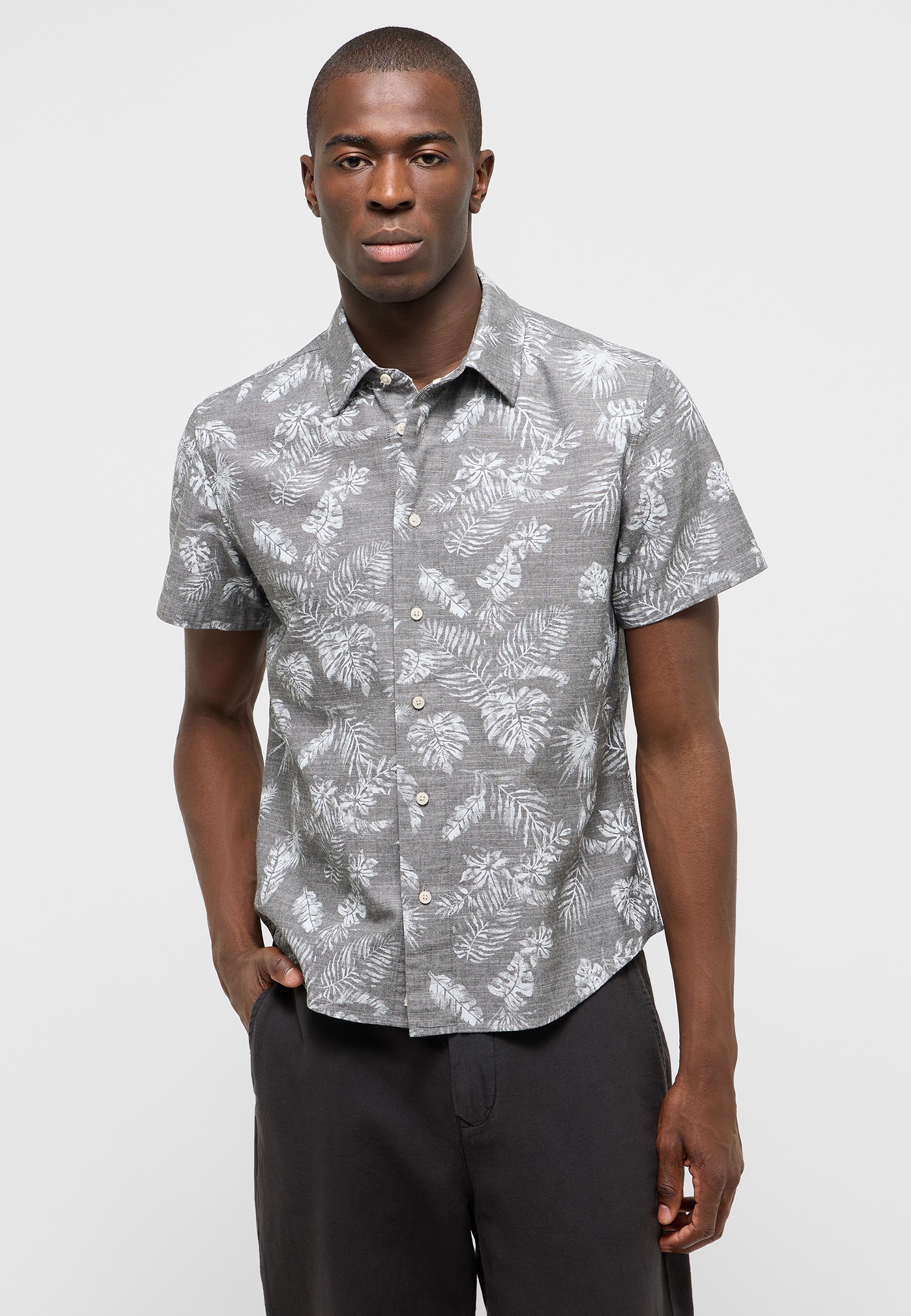 Kurzarmhemd Style Chris Chambray AOP