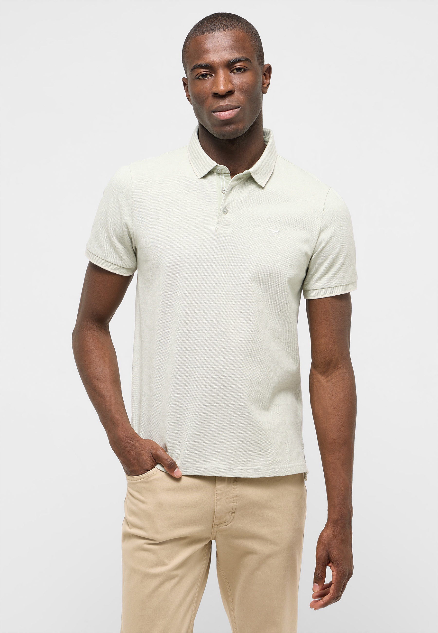 Polohemd, Polo-Shirt, Baumwolle, Kurzarm, Beige