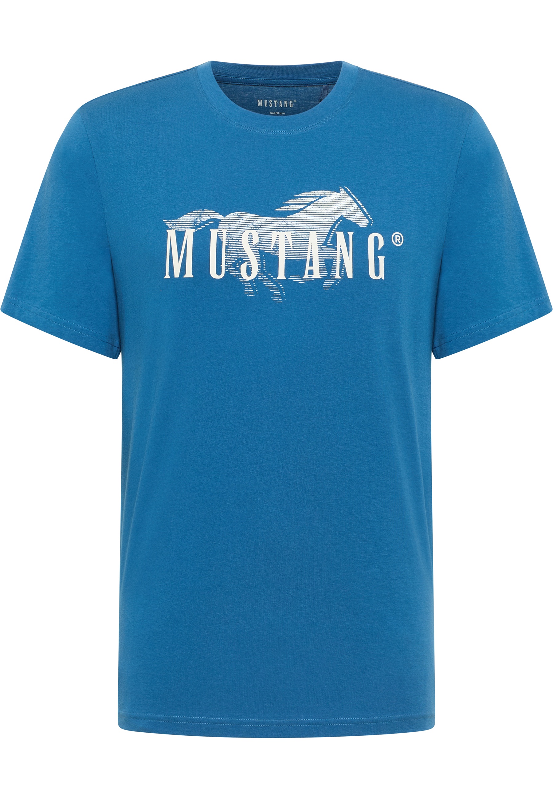 Mustang Herren T-Shirt Style Austin, mittelblau