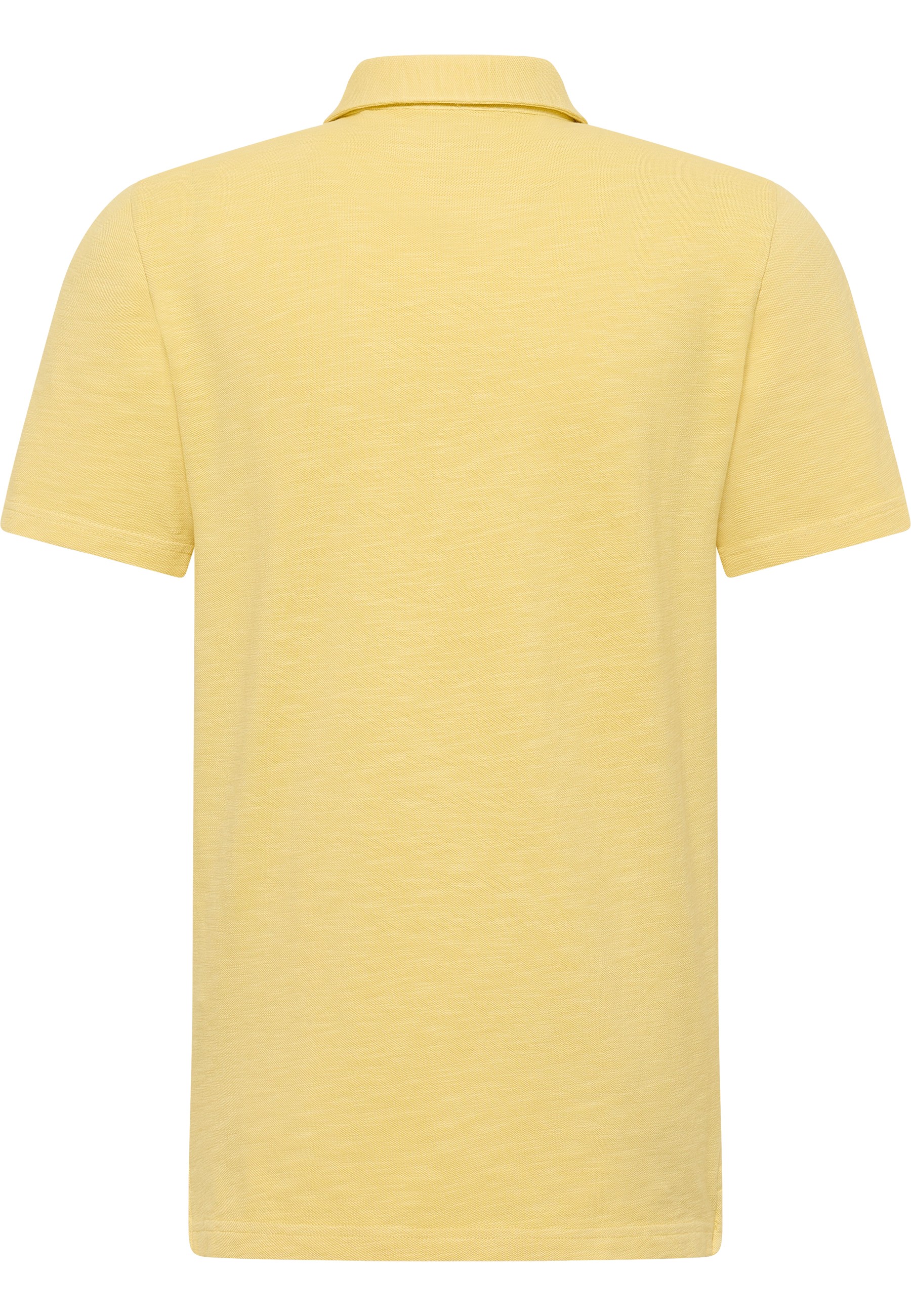 Polo shirt, short sleeve, yellow color, collar, texture