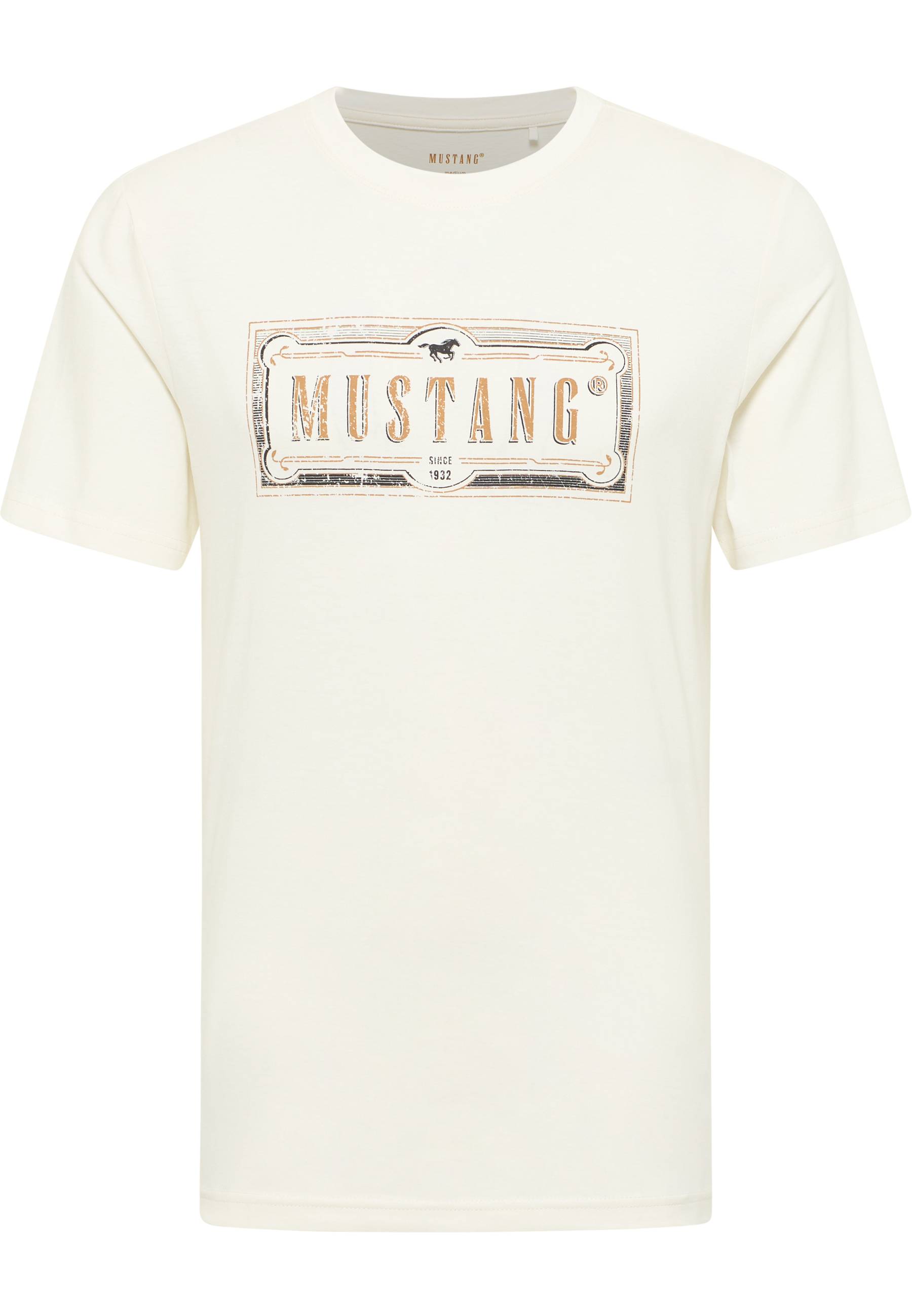 Mustang Herren T-Shirt Style Austin, offwhite