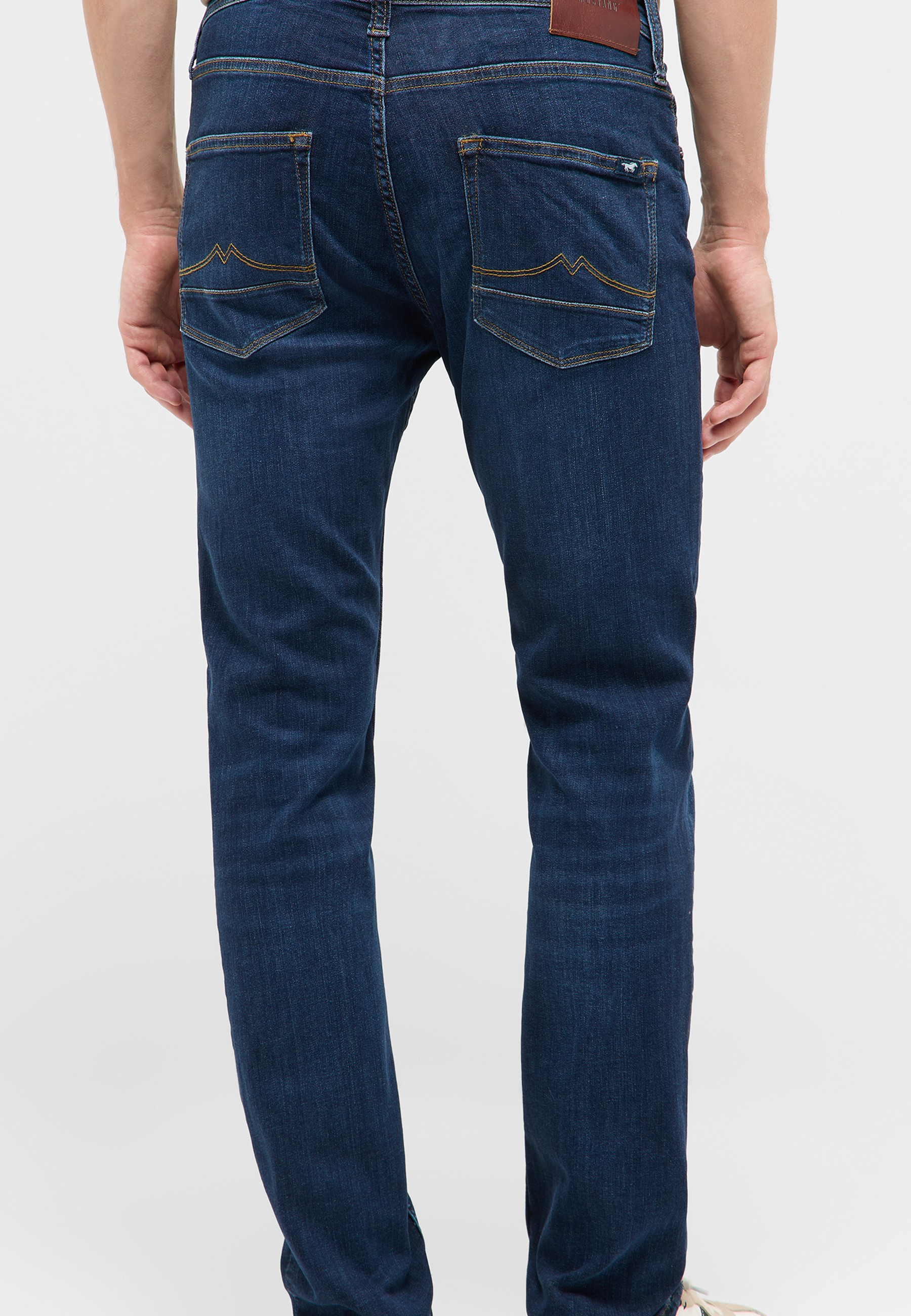 Jeans, Denim, Back pockets, Blue, Straight fit