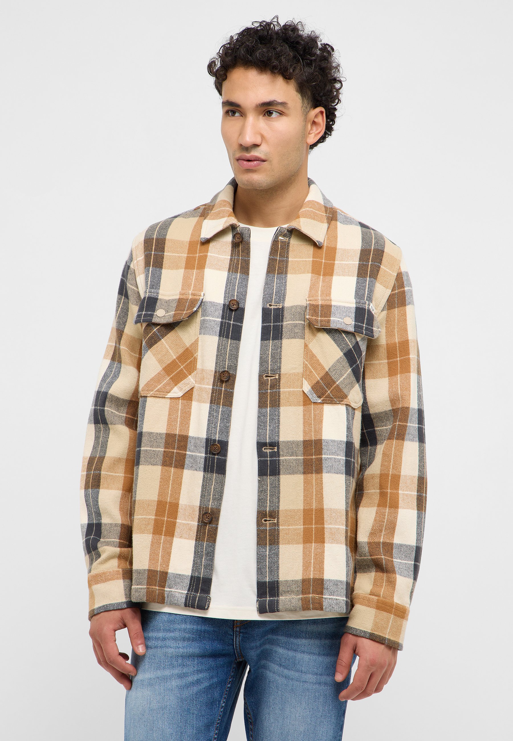 Hahnentritt?, Vermutlich plaid, Jacke, Overshirt, Knöpfe