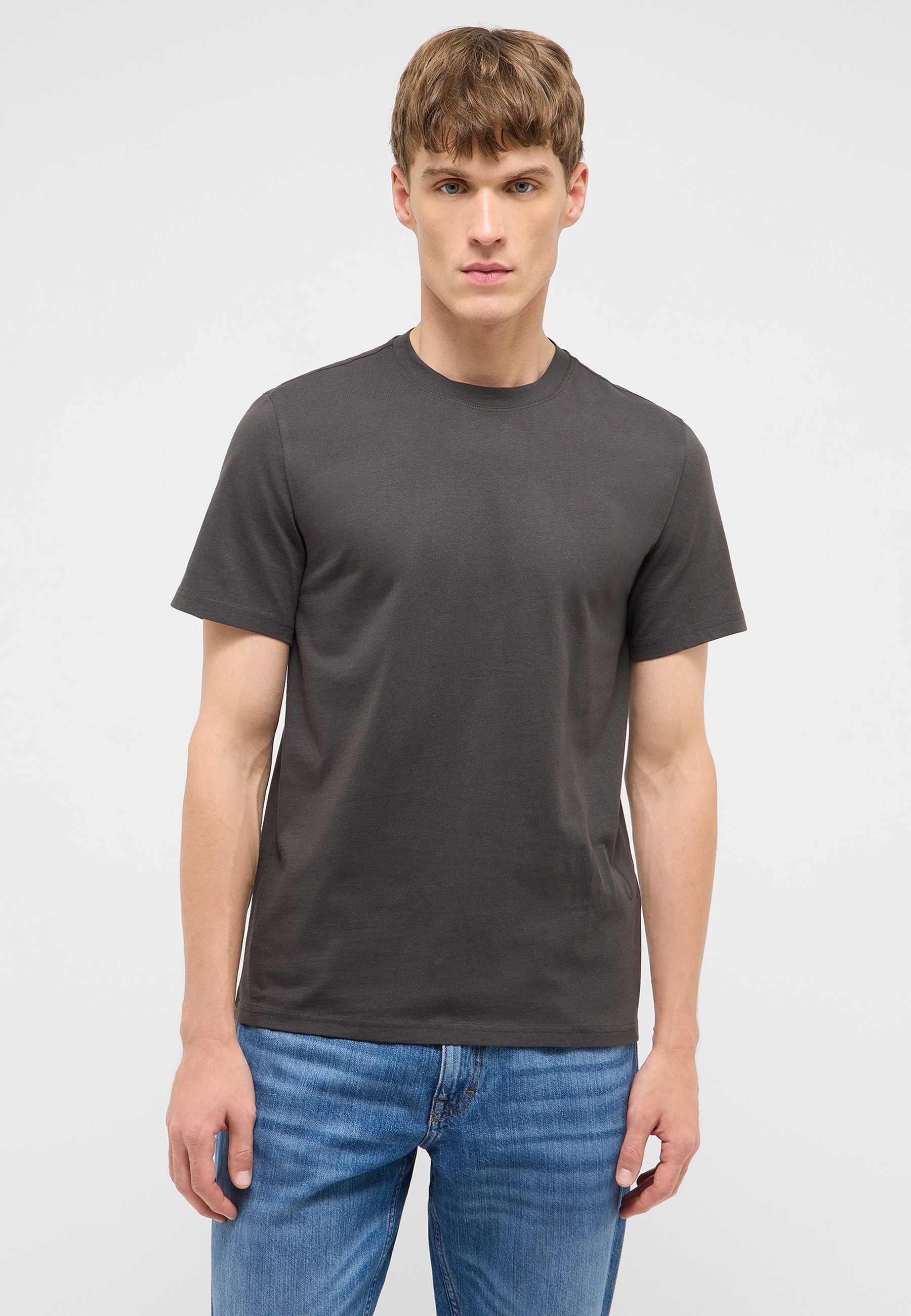 T-Shirt, Kurzarm, Unifarben, Baumwolle, Herren