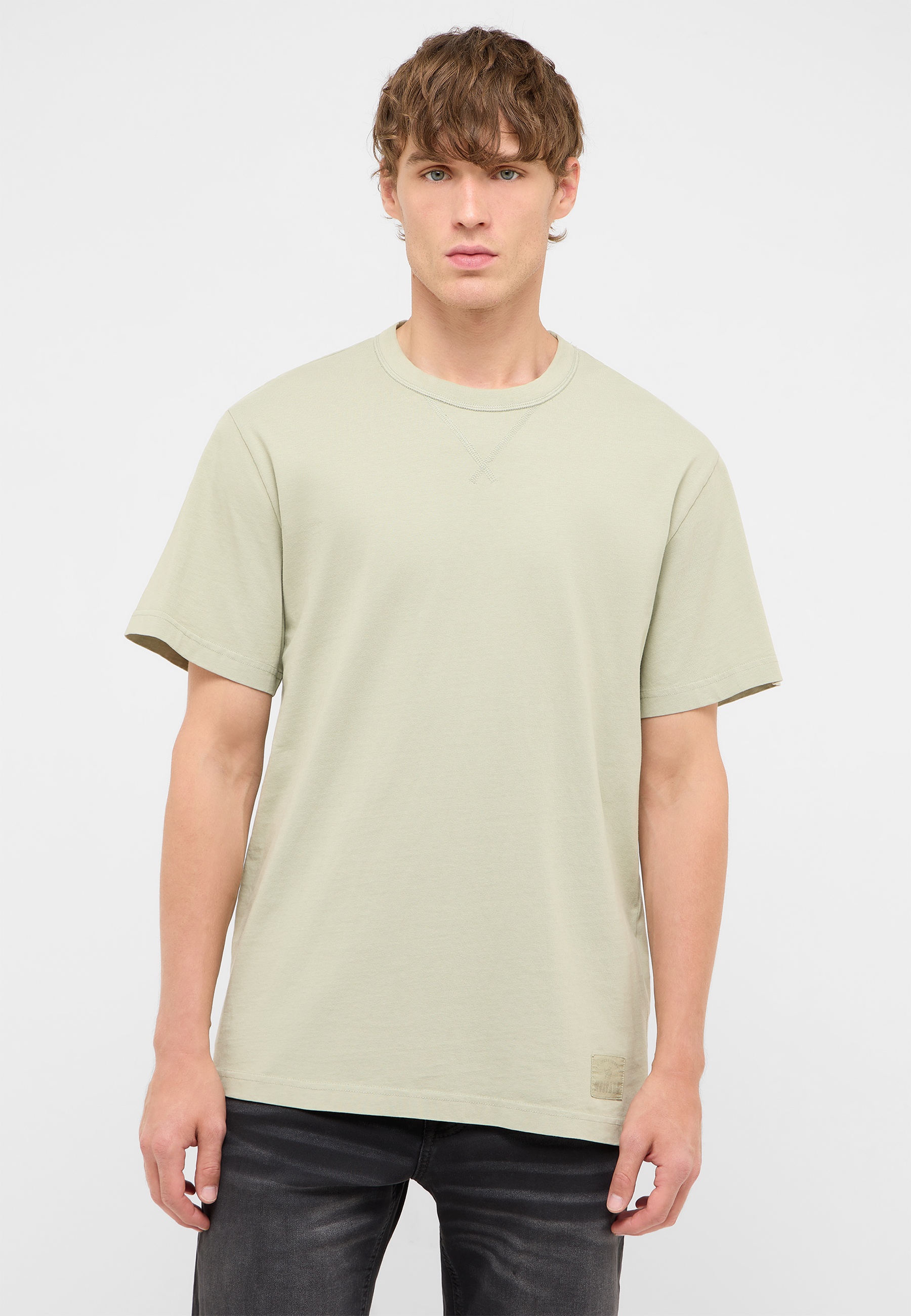 Tee, T-Shirt, Kurzarm, Einfarbig, Beige