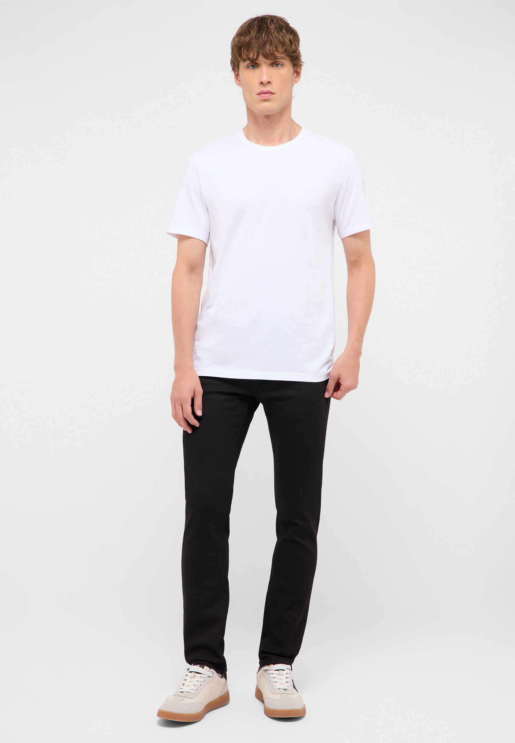 T-Shirt, weiß, Kurzarm, unifarbig, Herren