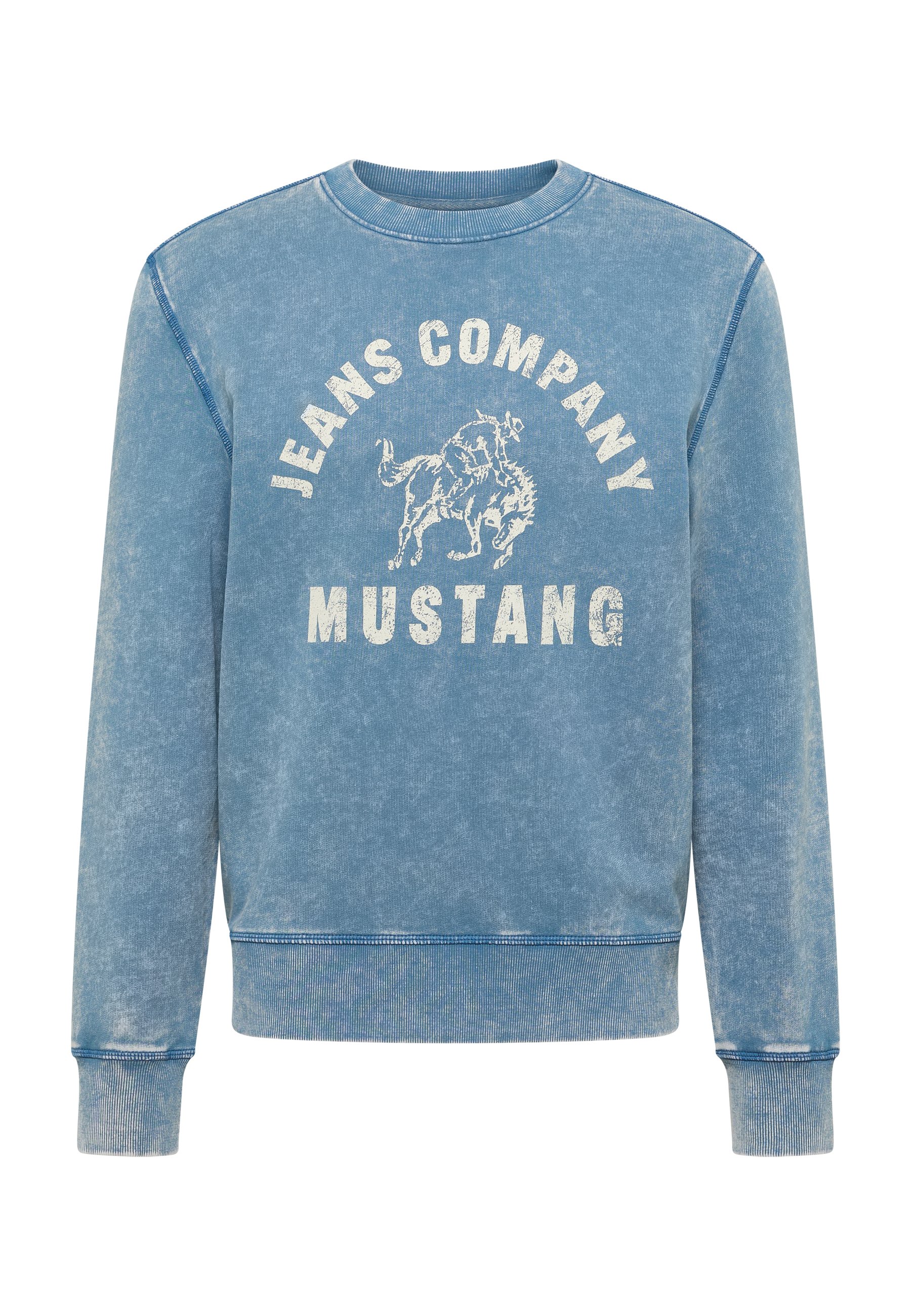 Mustang Herren Sweatshirt Style Clio, mittelblau