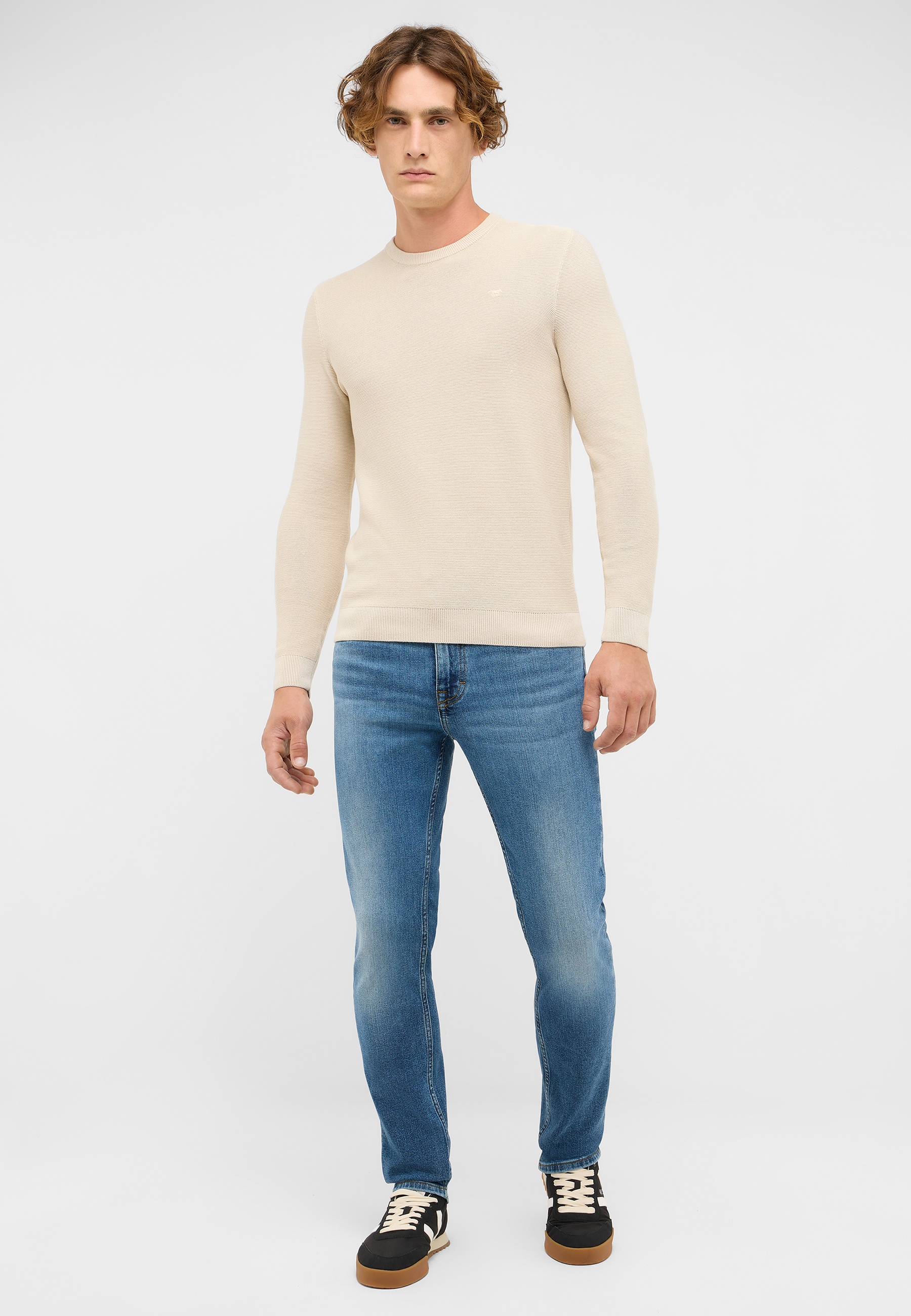 Langarm, Hosen, Jeans, Pullover, Person