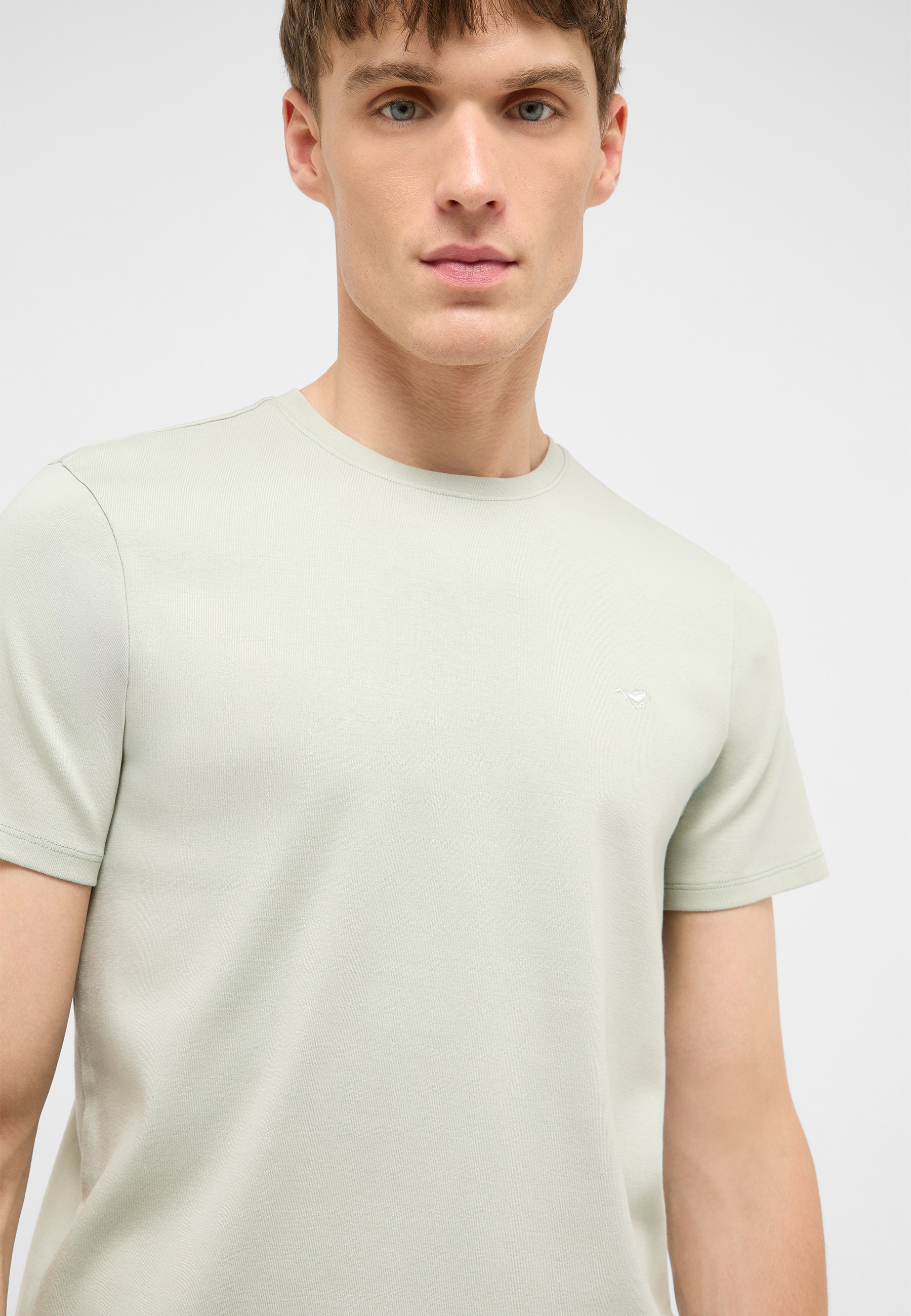 T-Shirt, Einfarbig, Kurzarm, Rundhals, Baumwolle