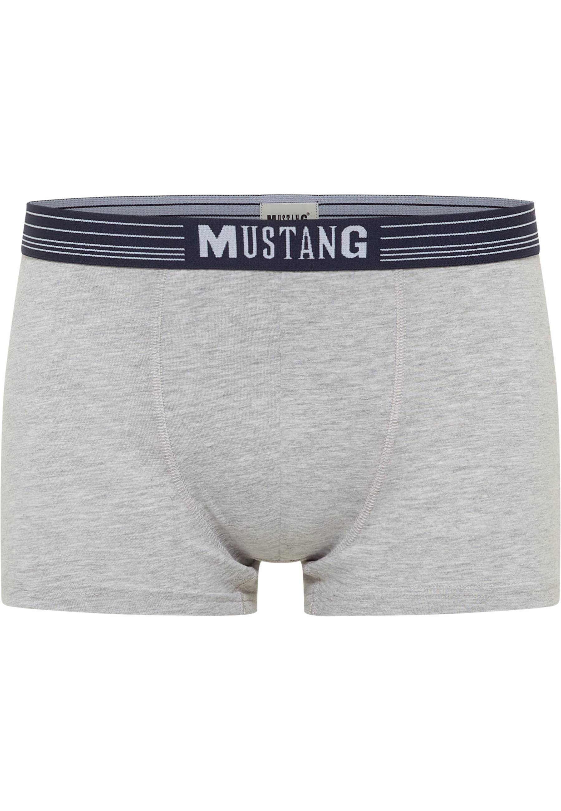 Unterwäsche,  boxershorts, grau, elastischer bund, Mustang