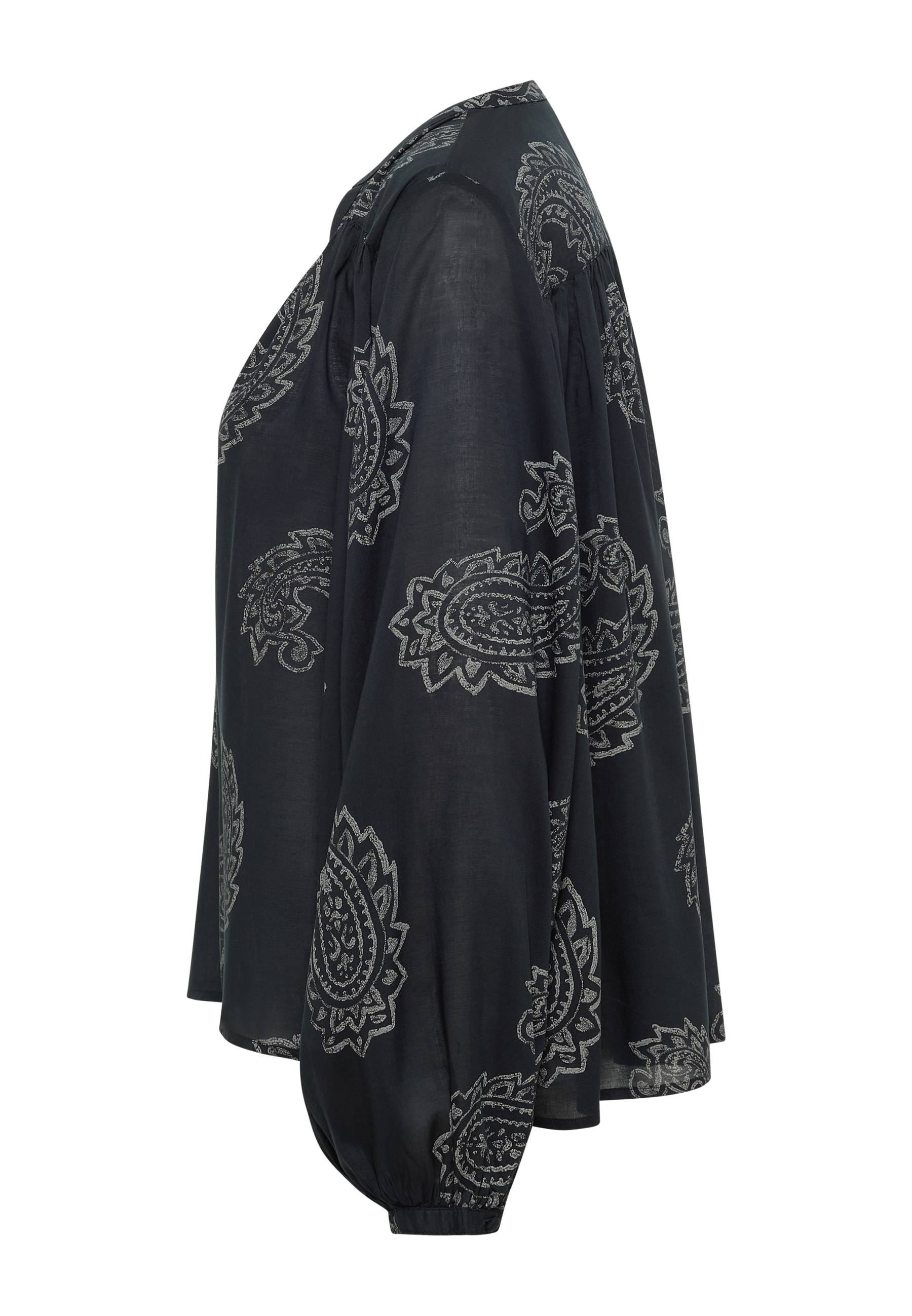 Langarm, Muster, Mantel, Jacke, Halstuch