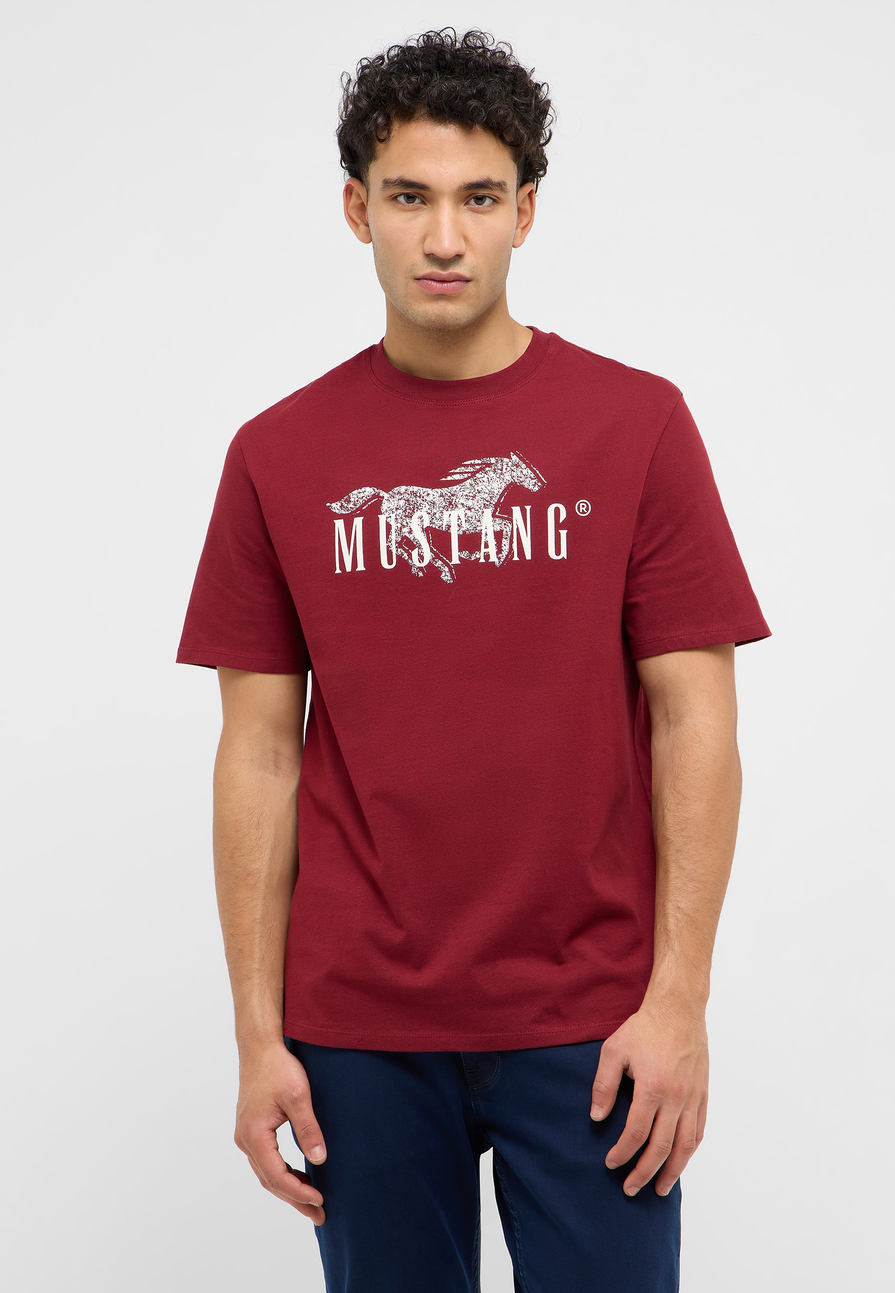 T-Shirt, Kurzarm, Rot, Logo, Mustang T-Shirt