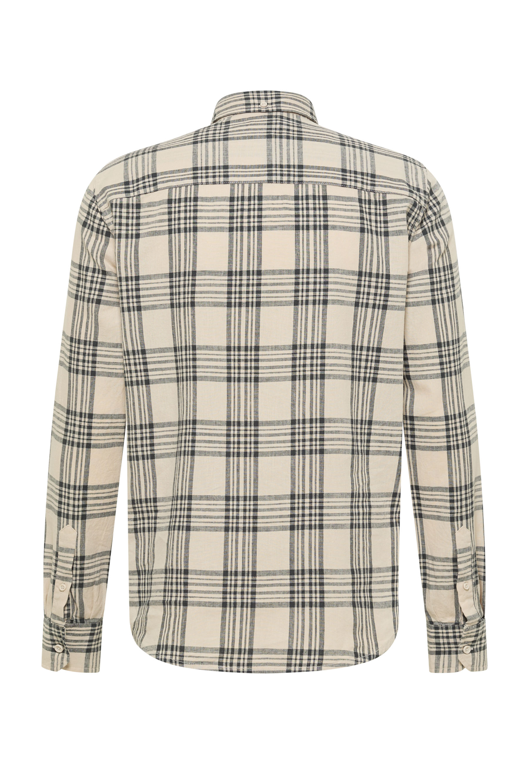 Hemd, Flanell, Karo, Beige, Langarm
