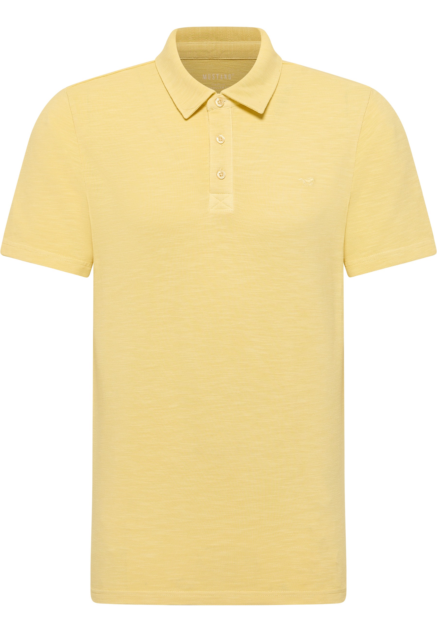 polo shirt, polo, short sleeve, plain, light yellow