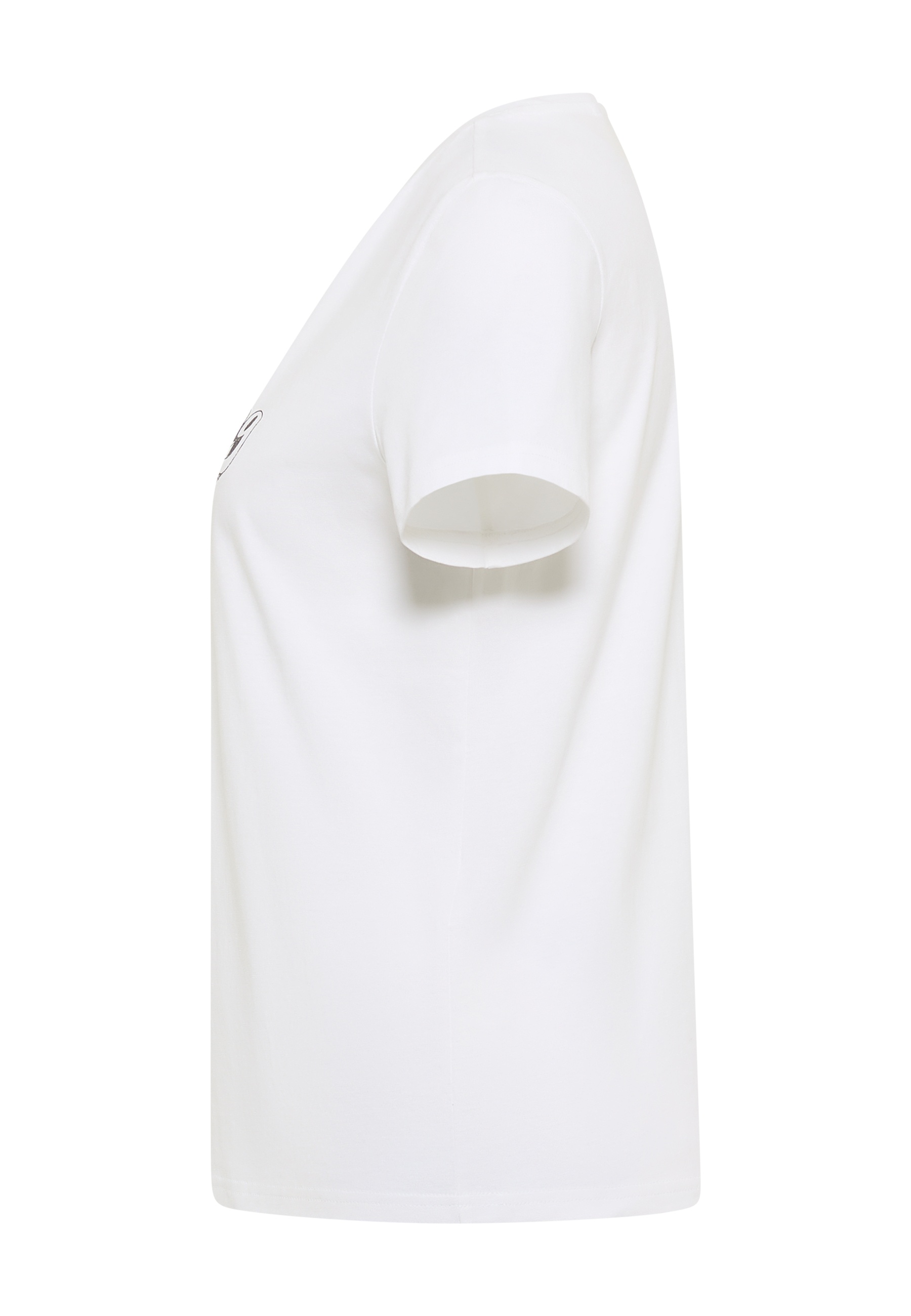 T-Shirt, Weiß, Kurzärmlig, Rundhalsausschnitt, Uni