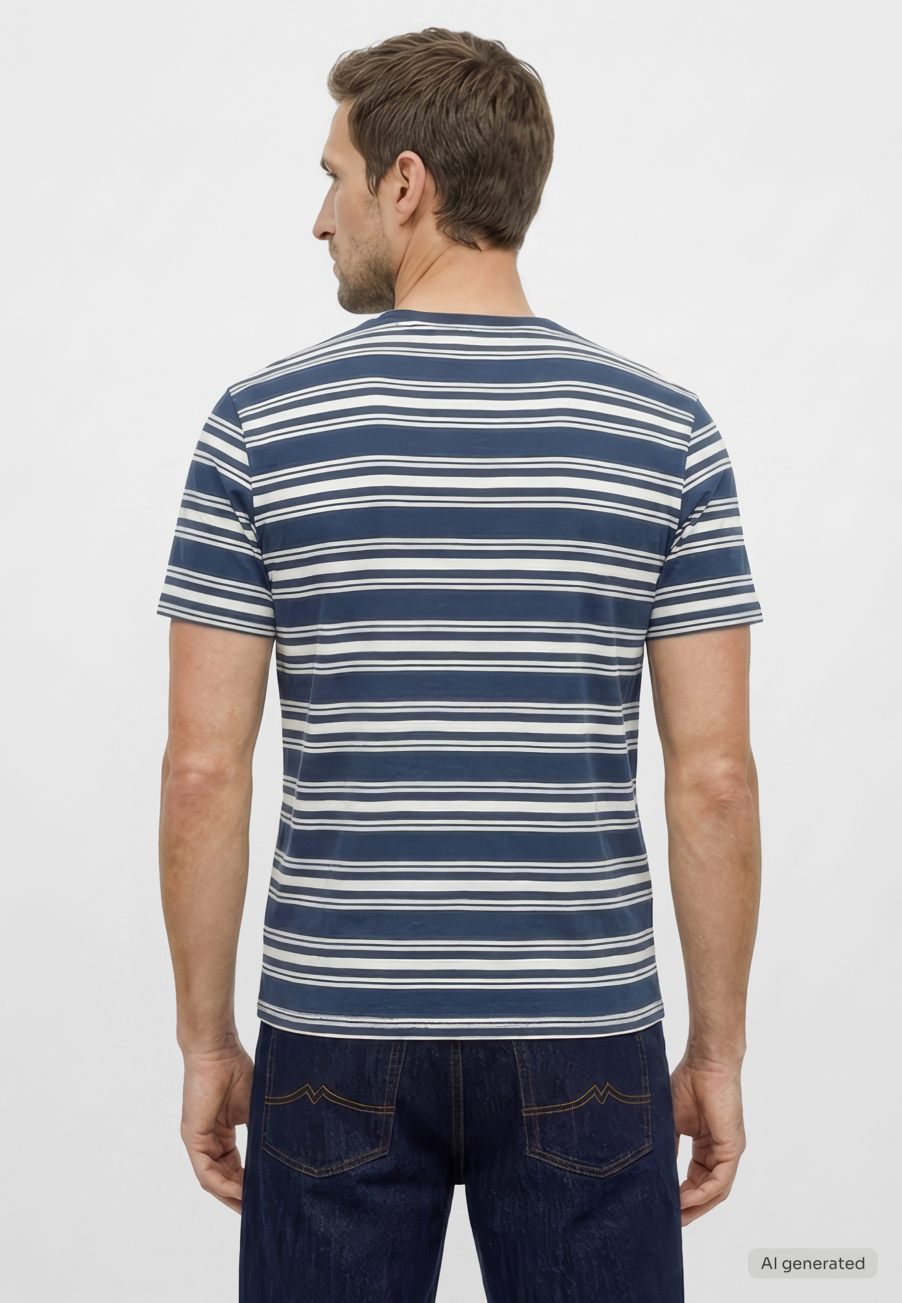 gestreiftes shirt, T-Shirt, Kurzarmshirt, blau, waagrechte streifen