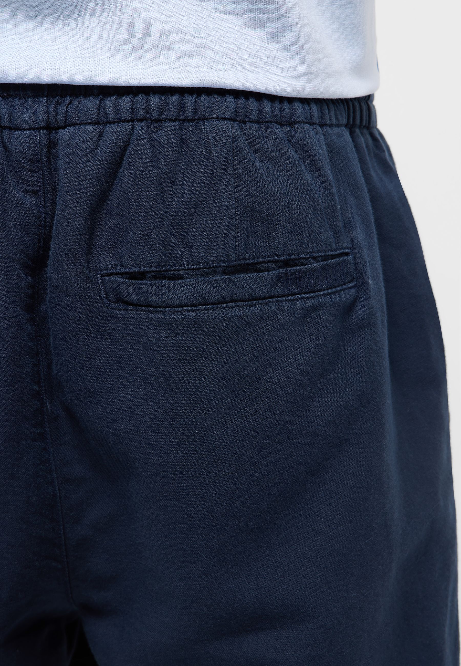 Hose, Navy, Knit, Rückentasche, Gummizug